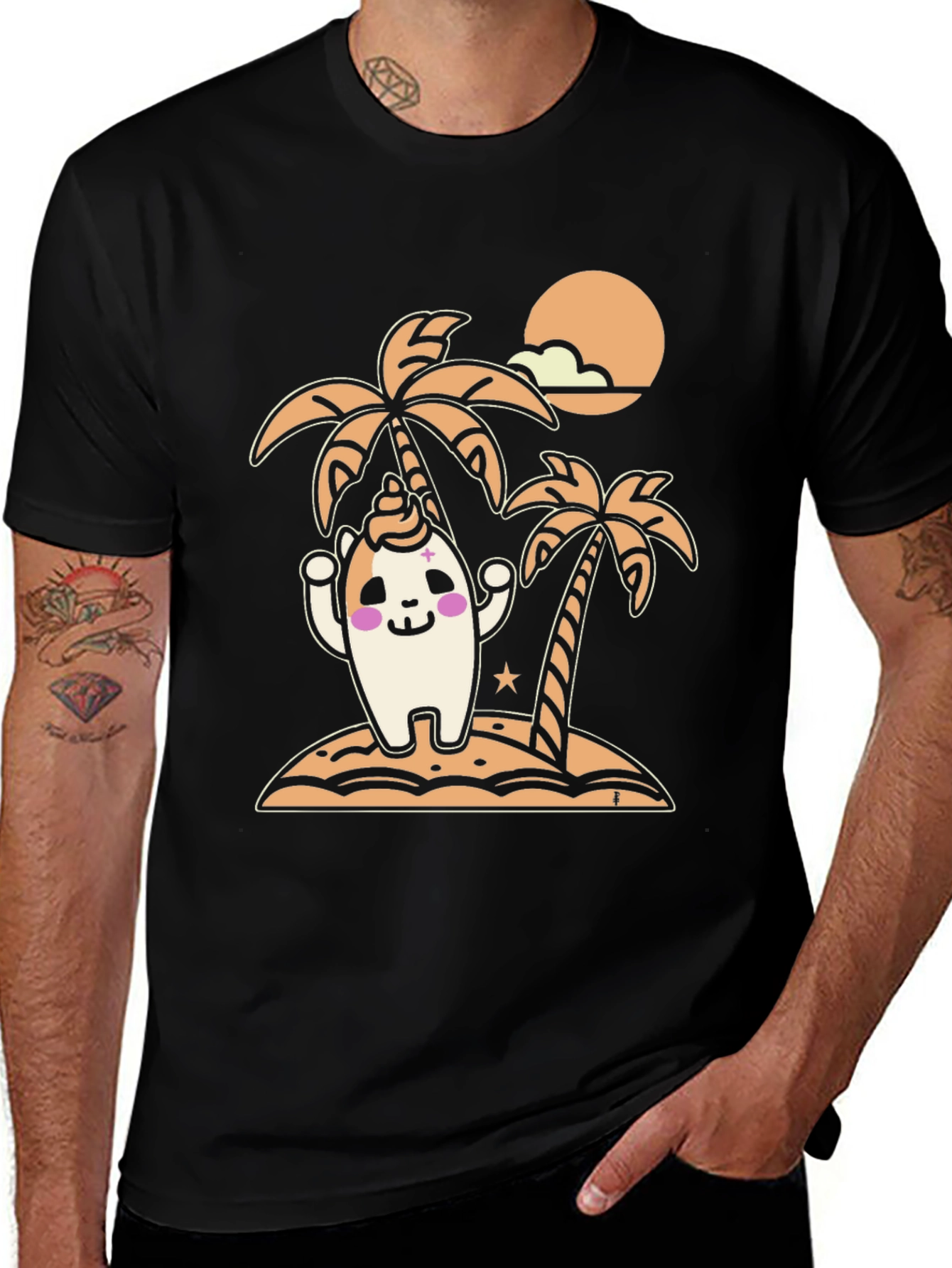 Variant 29 of Tropical Kawaii Cat T-Shirt