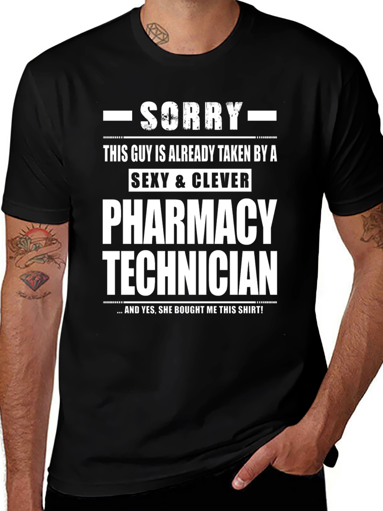 Variant 8 of Funny Pharmacy Technician T-Shirt - Already Taken Guy