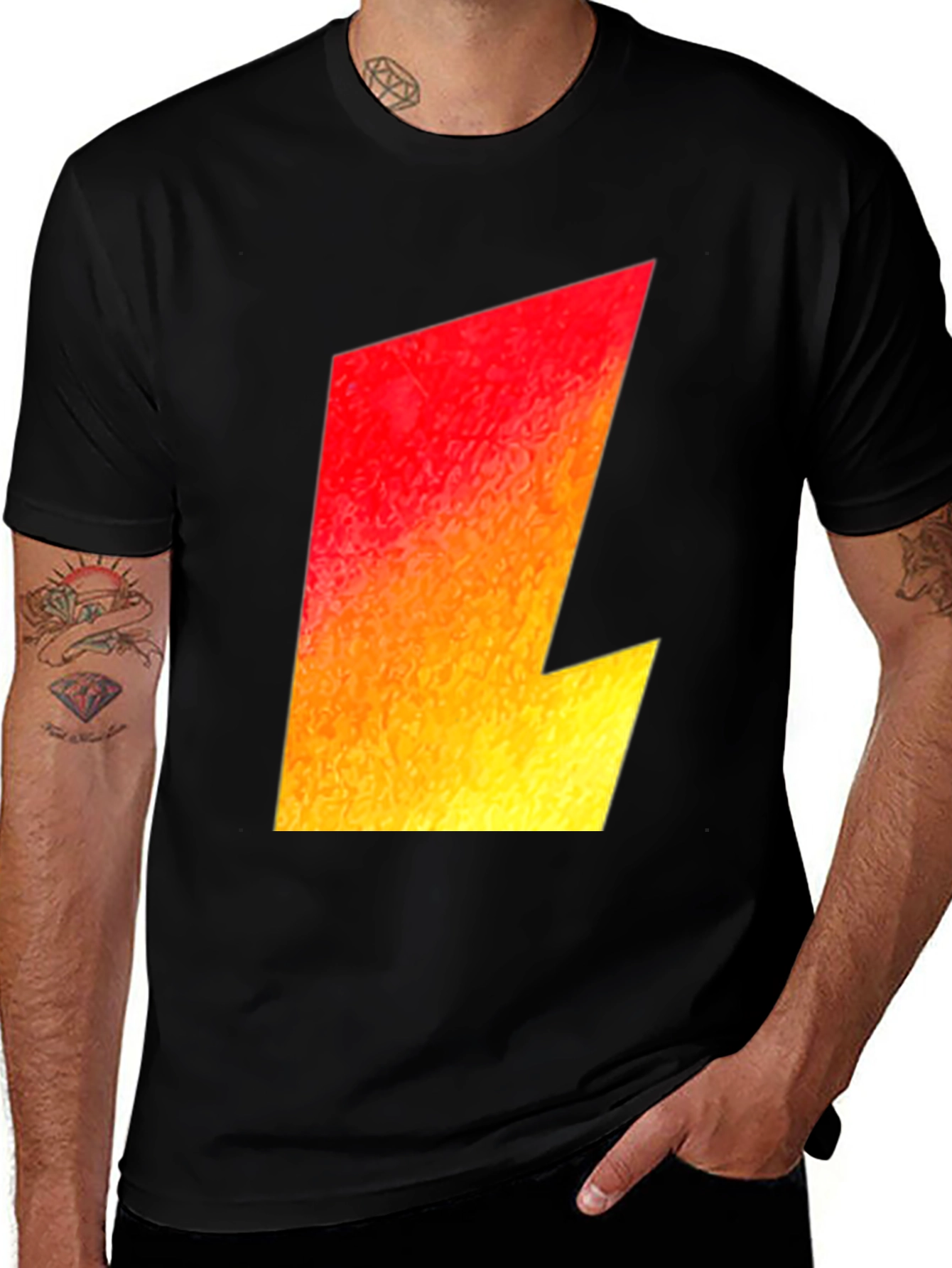 Variant 6 of Flame Bolt Graphic Tee - Bold Statement Shirt