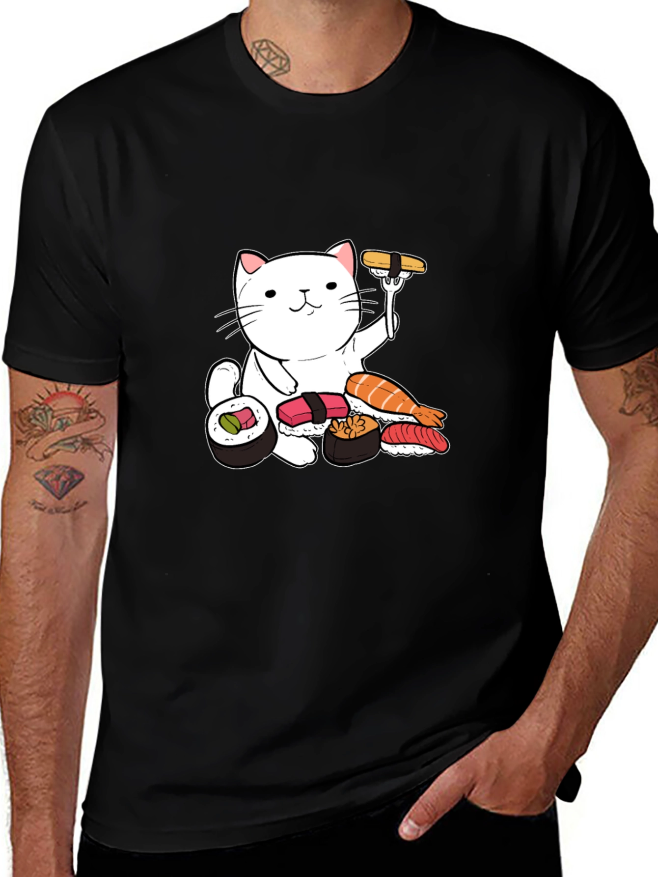 Variant 25 of Sushi Cat Graphic T-Shirt - Cute & Comfy