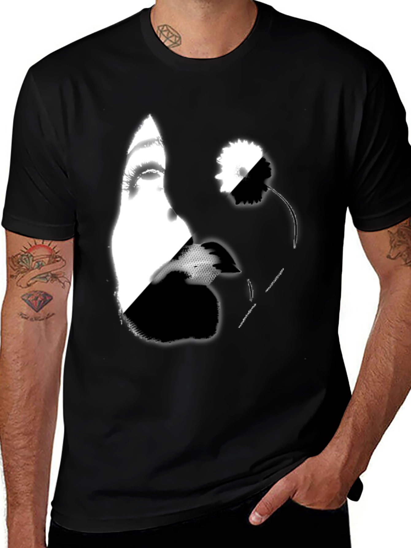 Yin Yang Woman Tee - Black Graphic T-Shirt