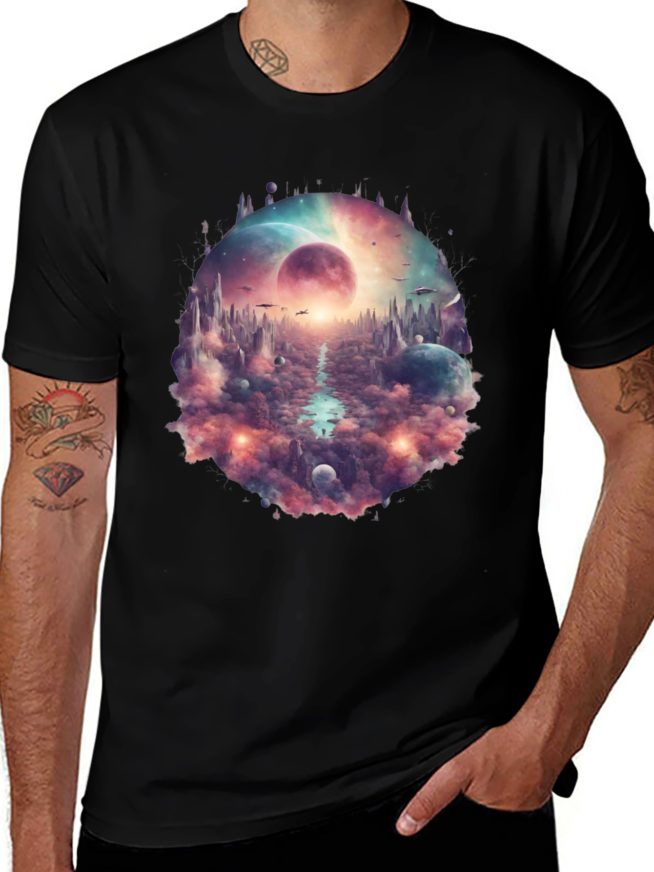 Variant 16 of Sci-Fi Landscape Graphic T-Shirt