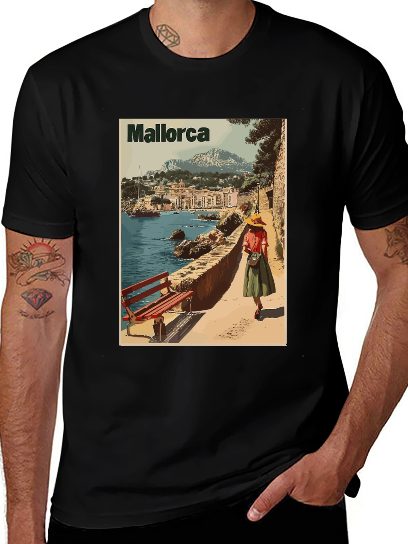 Mallorca Island Travel T-Shirt - Retro Design
