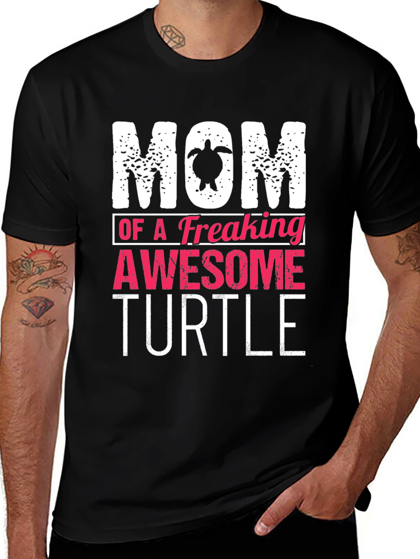 Variant 10 of Mom of an Awesome Turtle Graphic T-Shirt