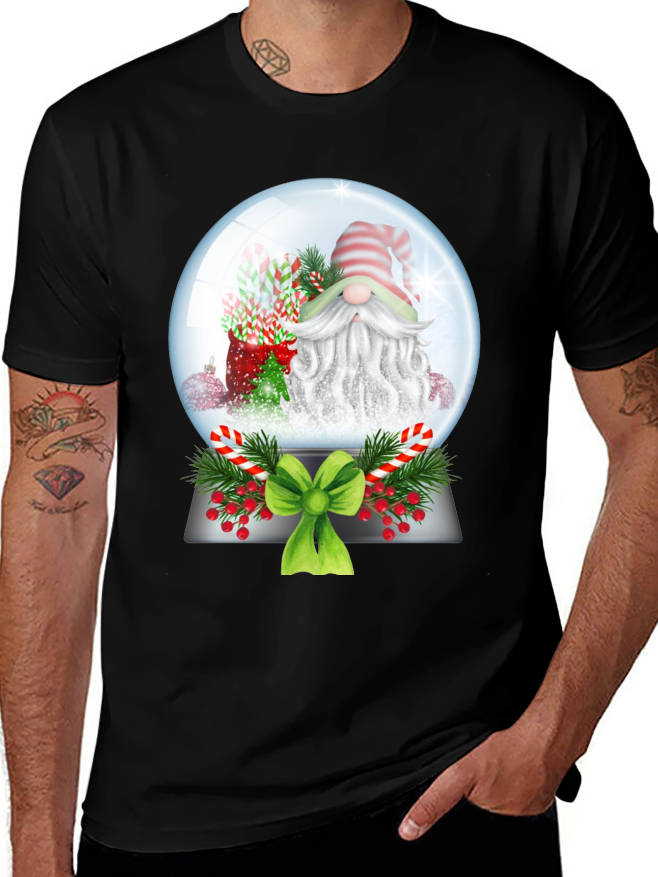 Christmas Gnome Snow Globe T-Shirt