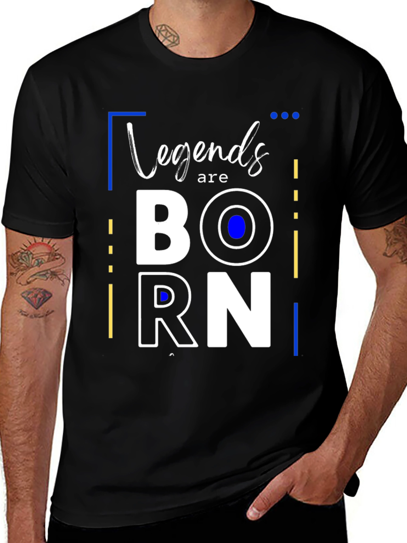 Variant 10 of Legends Are Born Black Graphic Tee