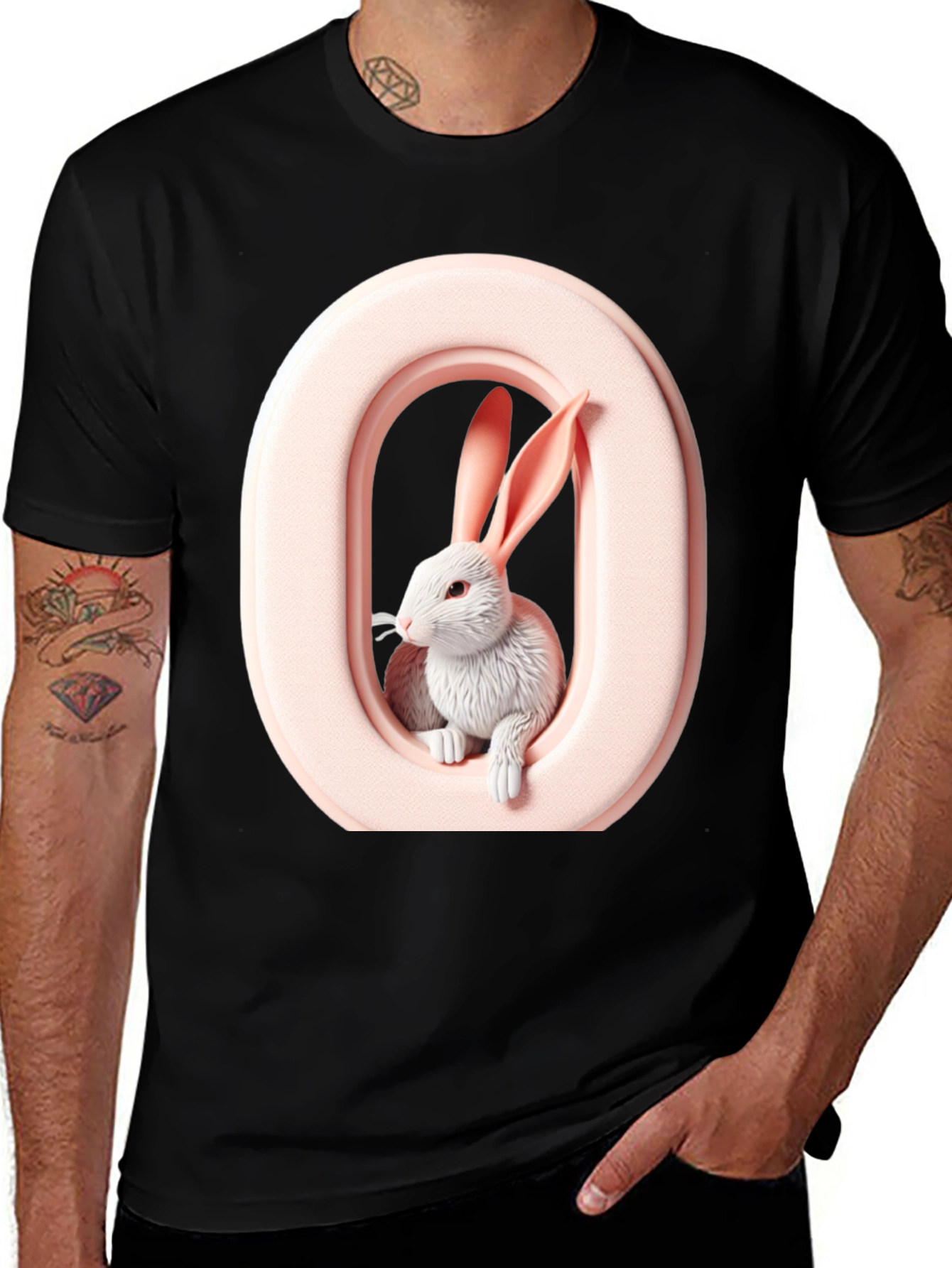 Variant 22 of Bunny "O" Graphic Tee - Cute & Stylish T-Shirt