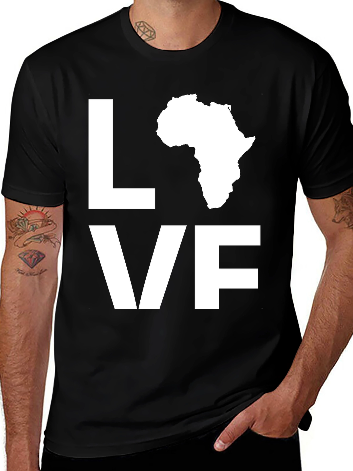 Love Africa T-Shirt - Black