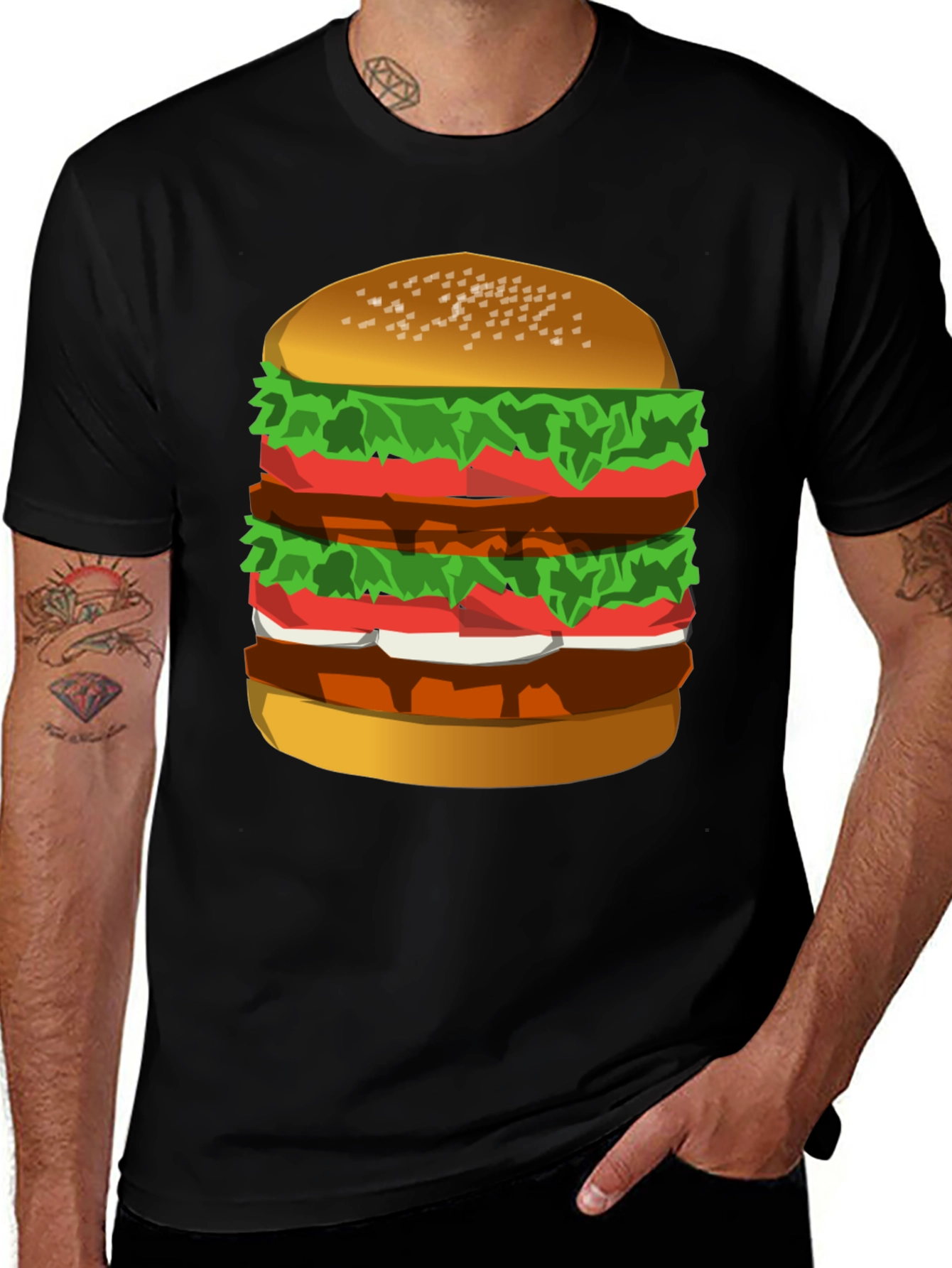 Variant 17 of Humorous Burger Graphic T-Shirt