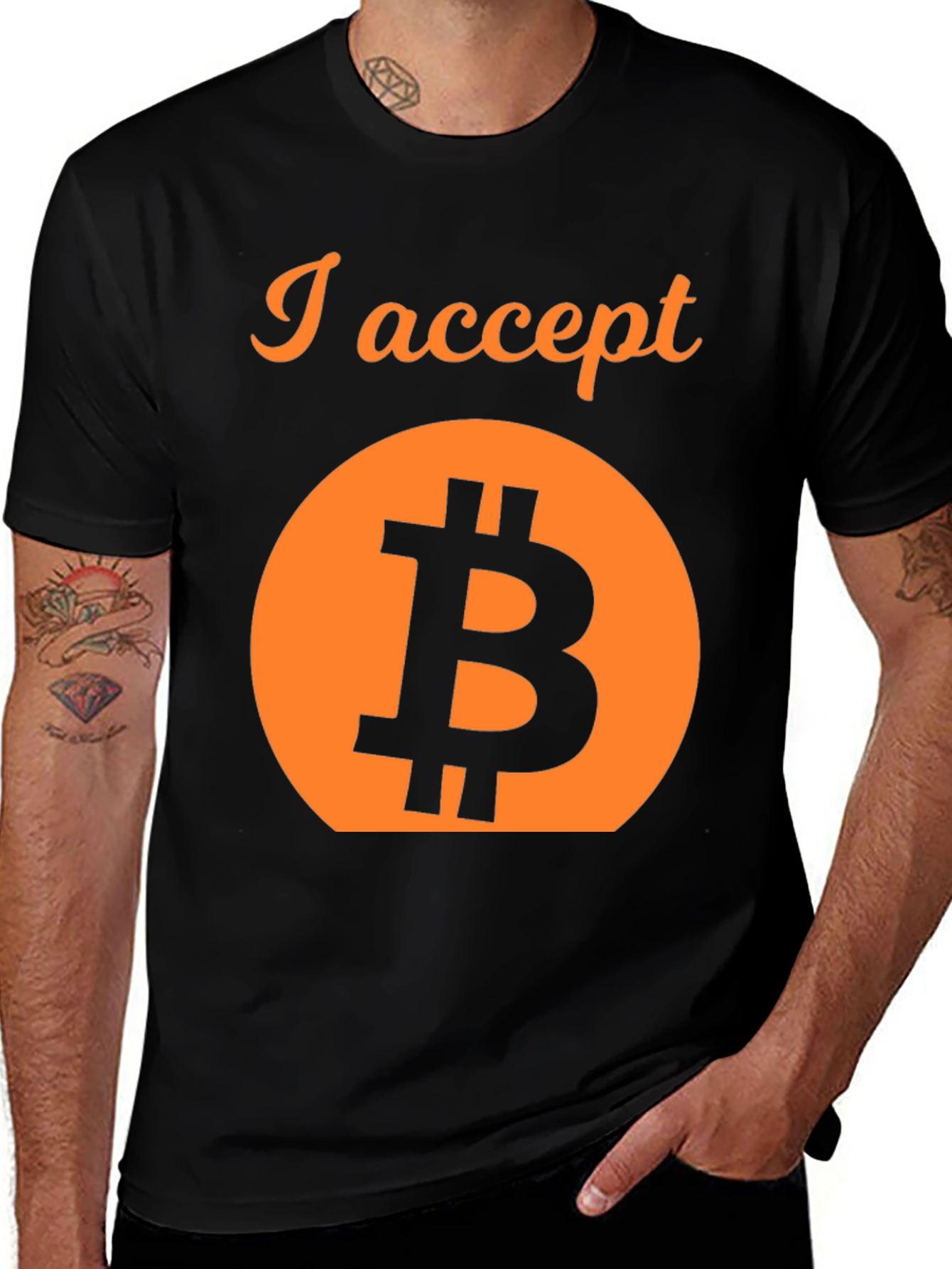 Variant 27 of I Accept Bitcoin Crypto T-Shirt