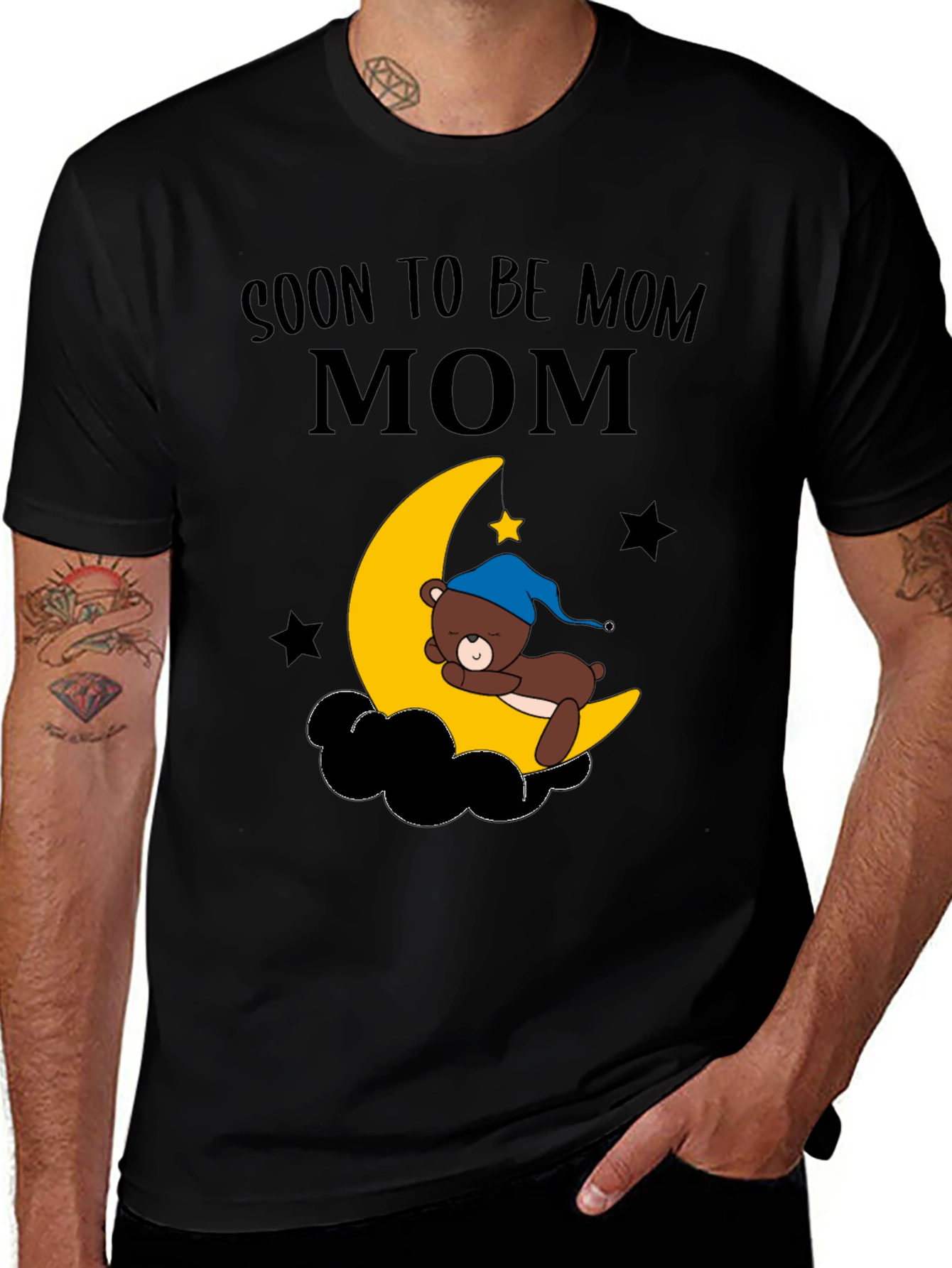 Variant 28 of Soon To Be Mom Bear On Moon T-Shirt