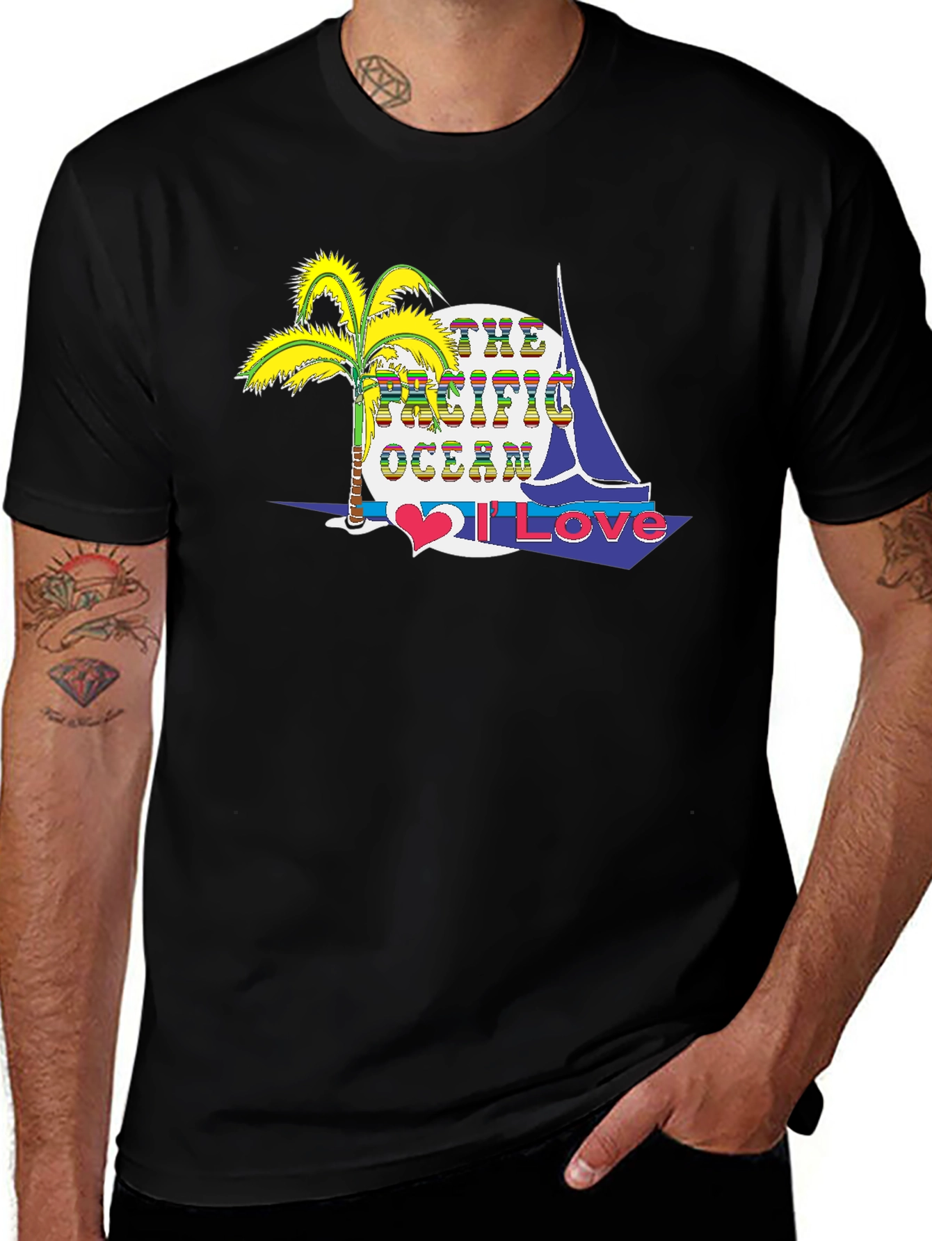 Variant 4 of Pacific Ocean Love Graphic Tee