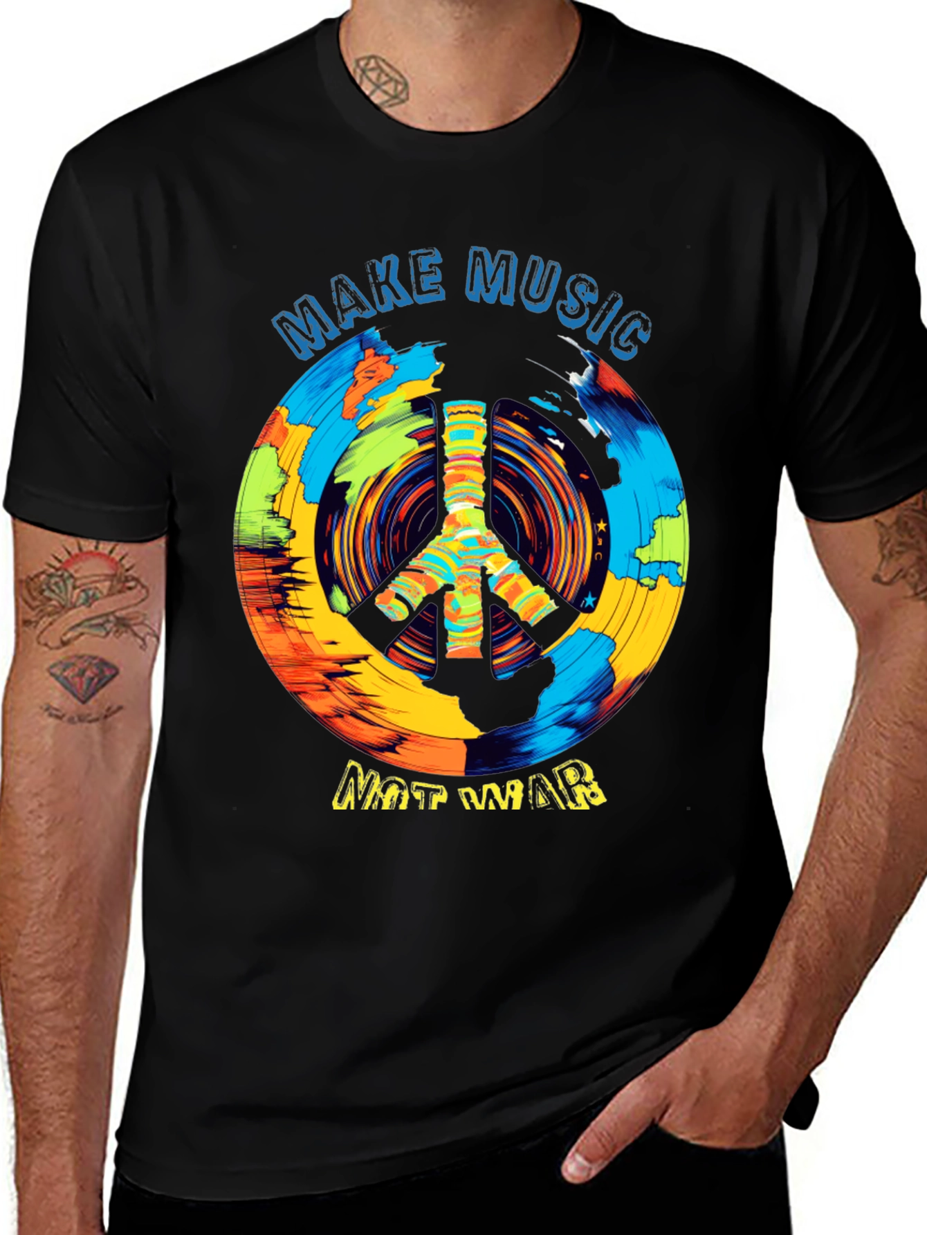 Variant 27 of Make Music Not War Graphic Tee