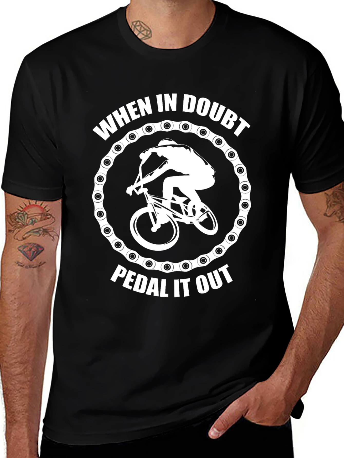 Variant 13 of When in Doubt Pedal It Out T-Shirt