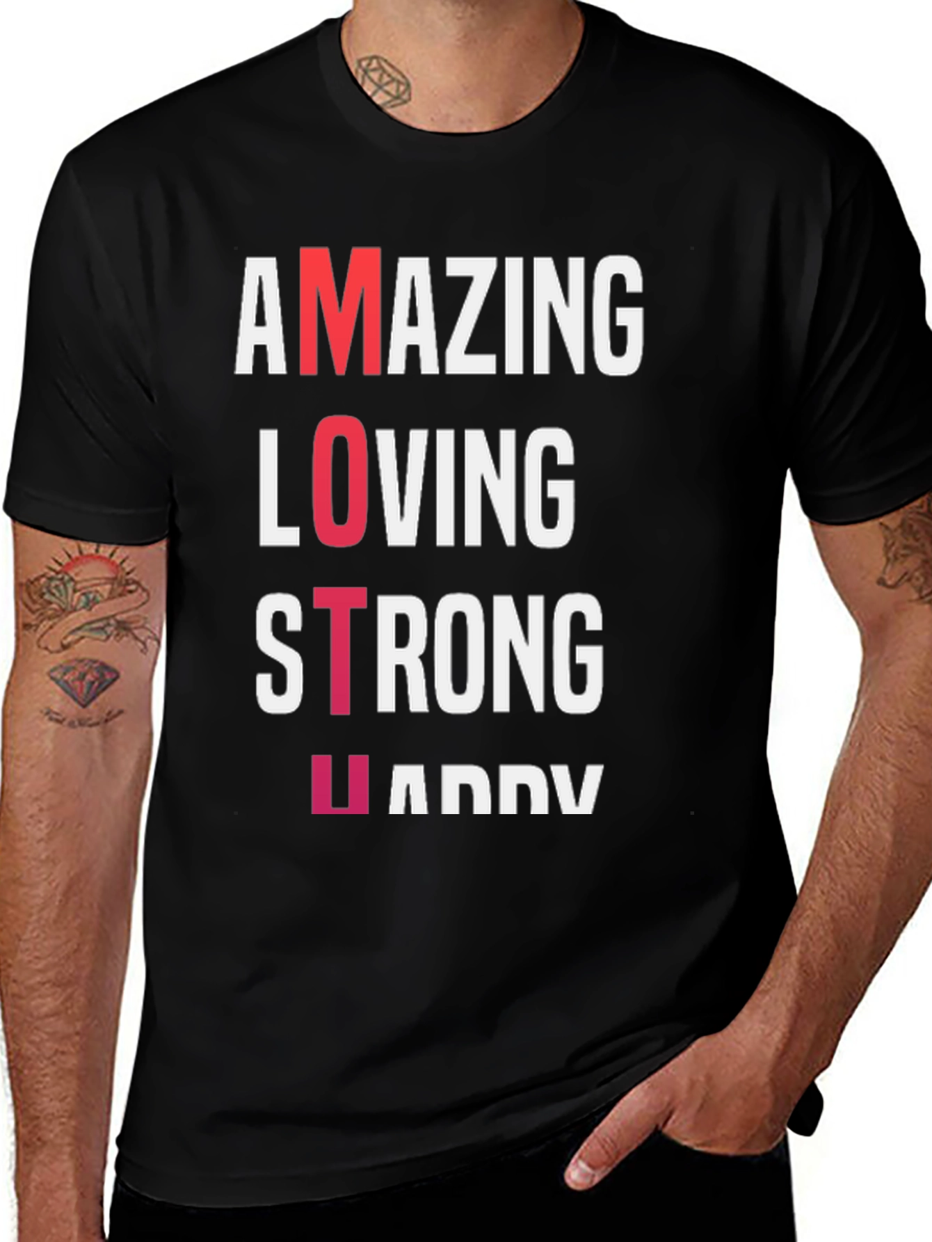 Variant 30 of Amazing Loving Strong Happy Tee - Men's Graphic T-Shirt