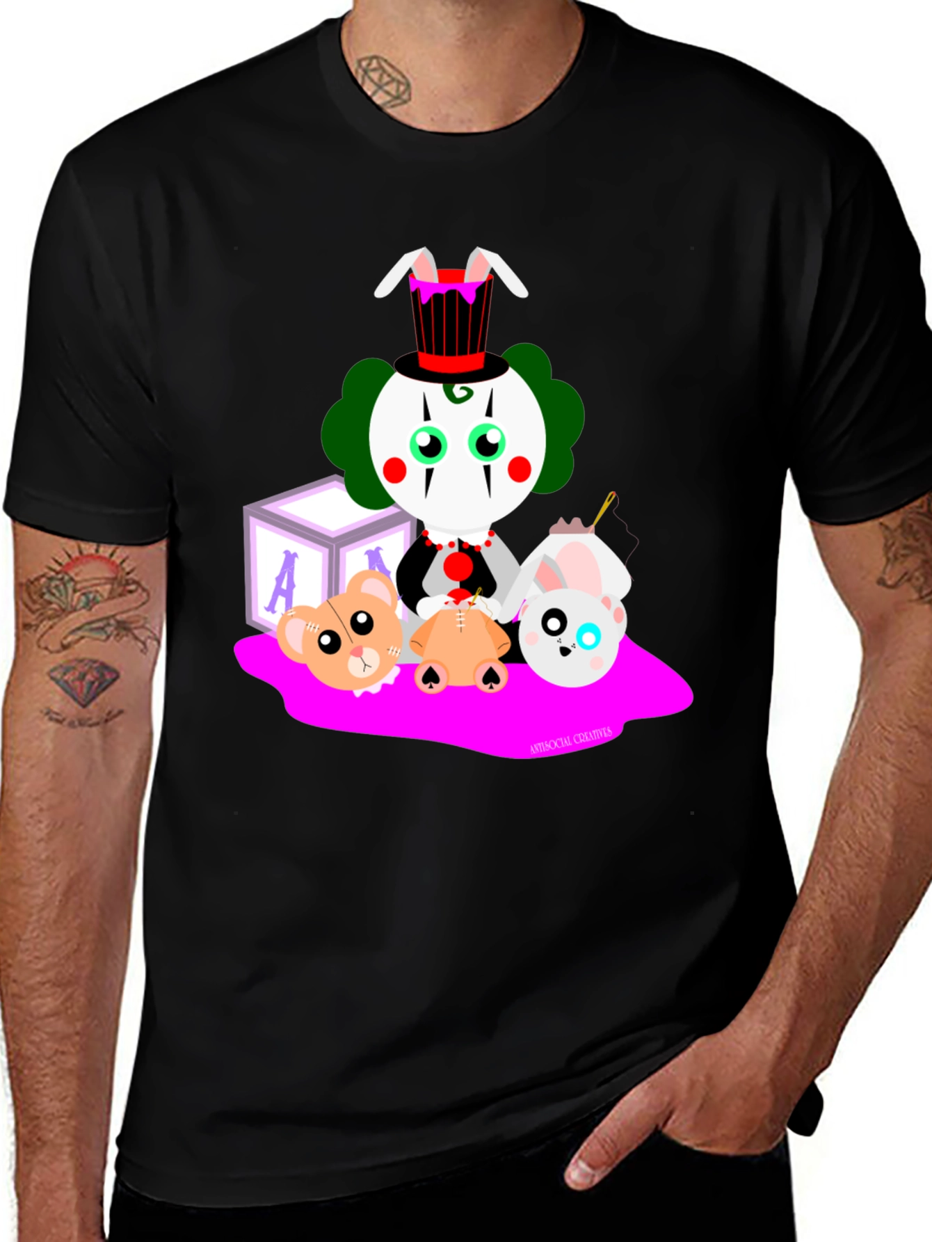 Variant 5 of Creepy Cute Clown & Toy T-Shirt