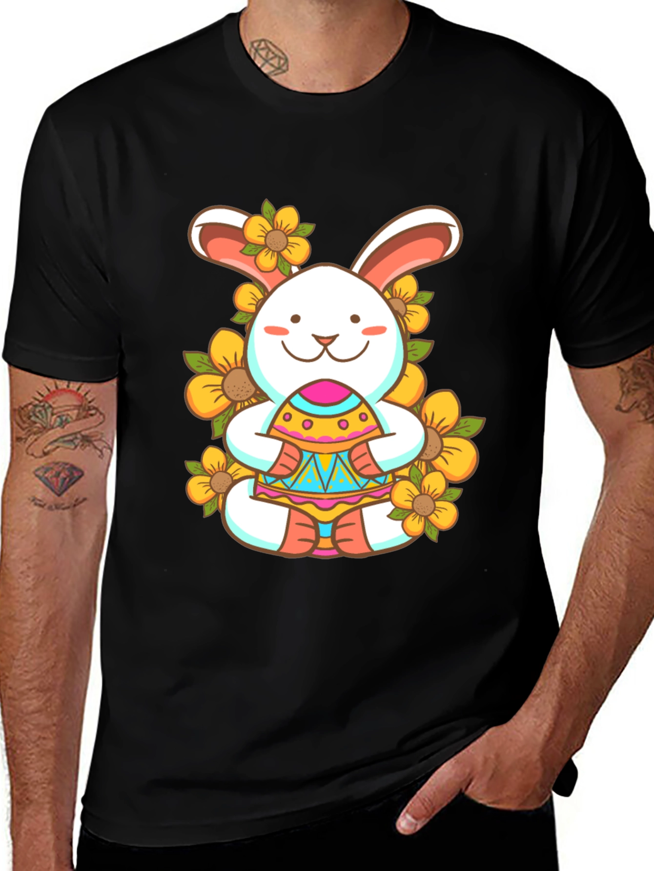 Variant 14 of Easter Bunny Holding Egg T-Shirt