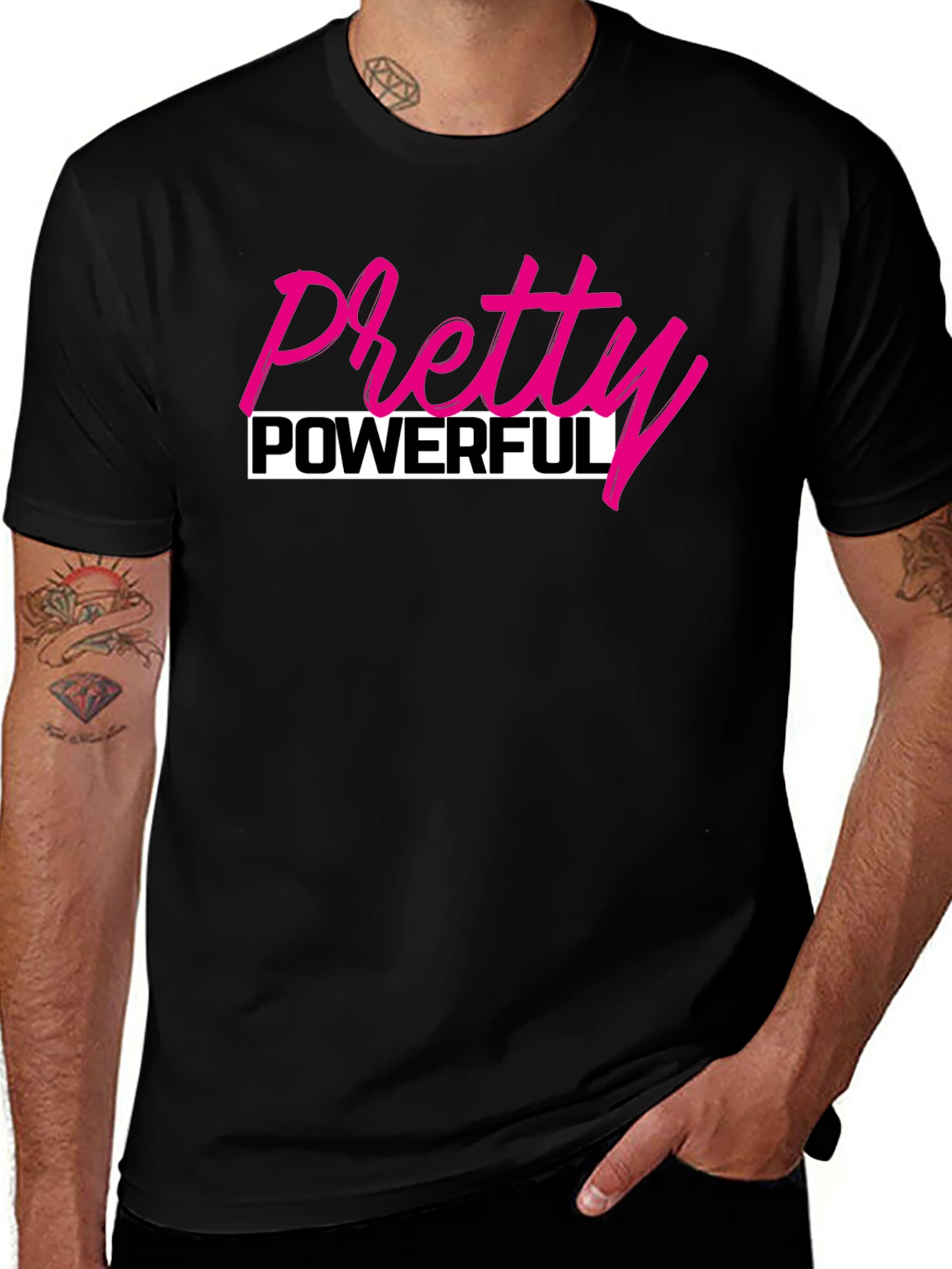 Variant 17 of Pretty Powerful Black T-Shirt