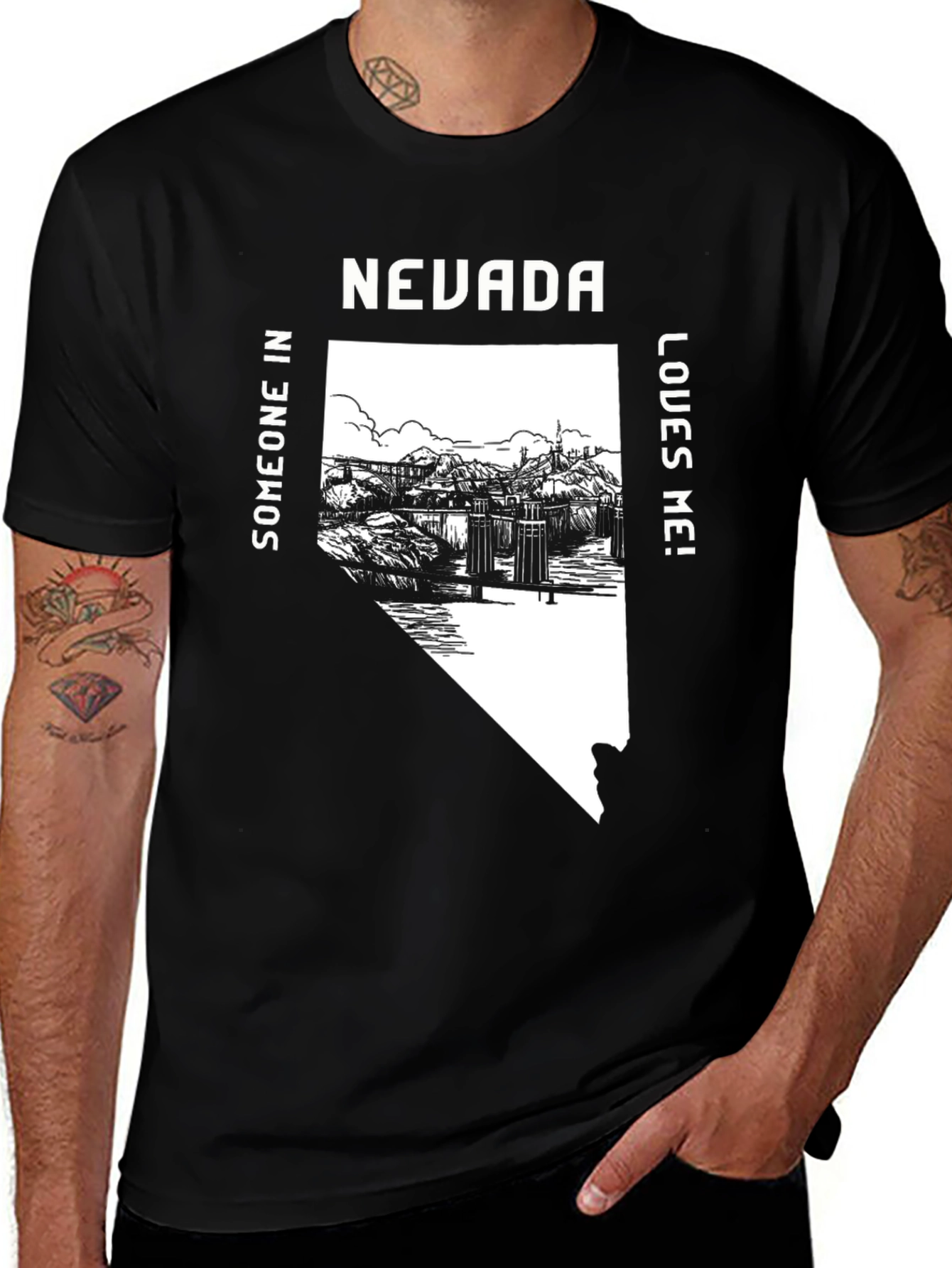 Variant 16 of Nevada State Pride T-Shirt - Someone Loves Me!