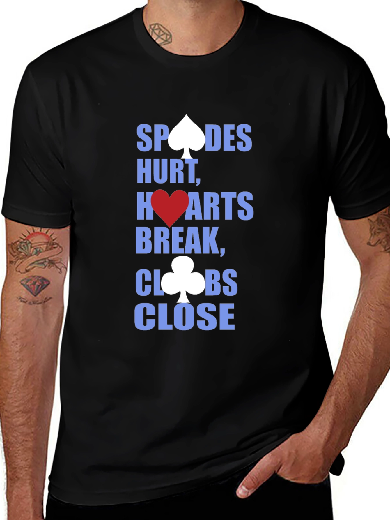 Variant 20 of Spades Hearts Clubs T-Shirt - Men's Graphic Tee