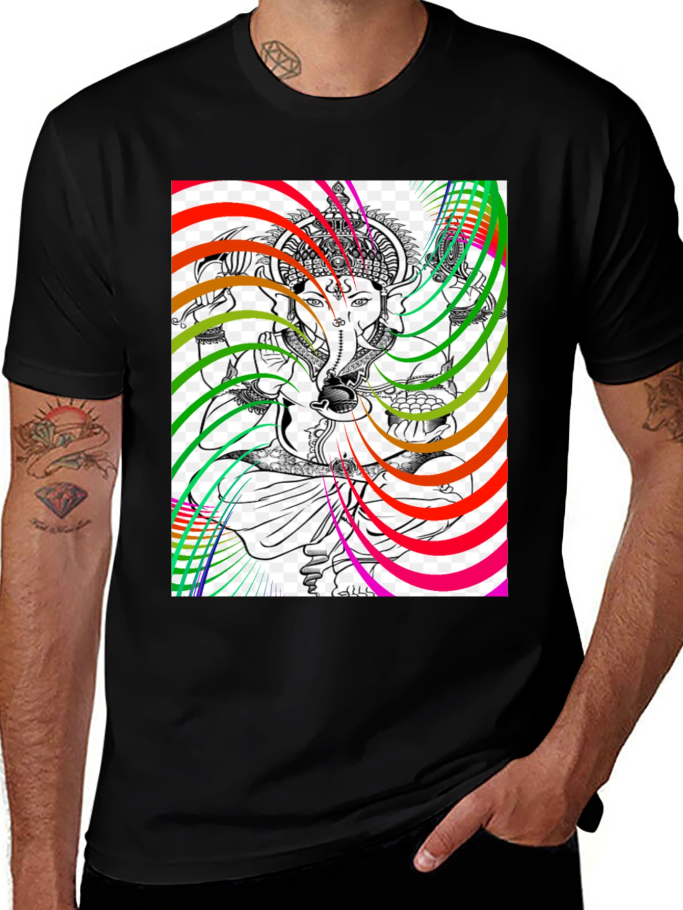 Ganesha Psychedelic Art Graphic T-Shirt