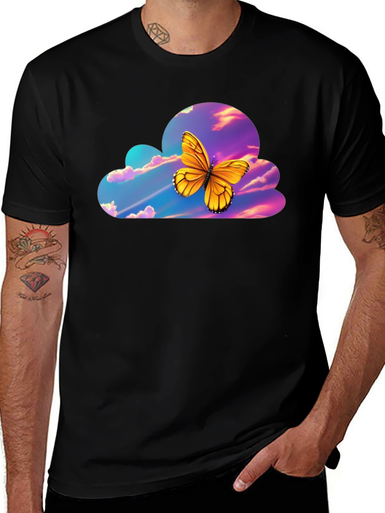 Variant 15 of Butterfly Cloud Graphic T-Shirt