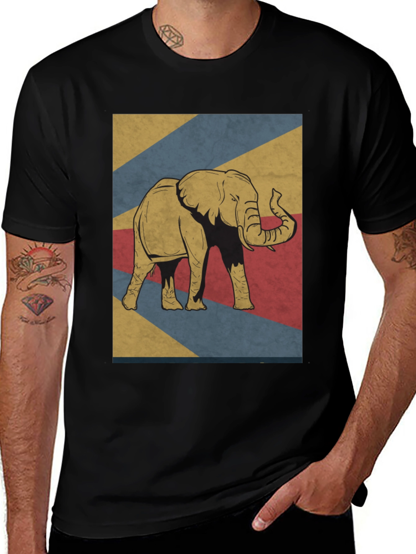 Variant 27 of Retro Elephant Graphic Tee - Vintage Style T-Shirt