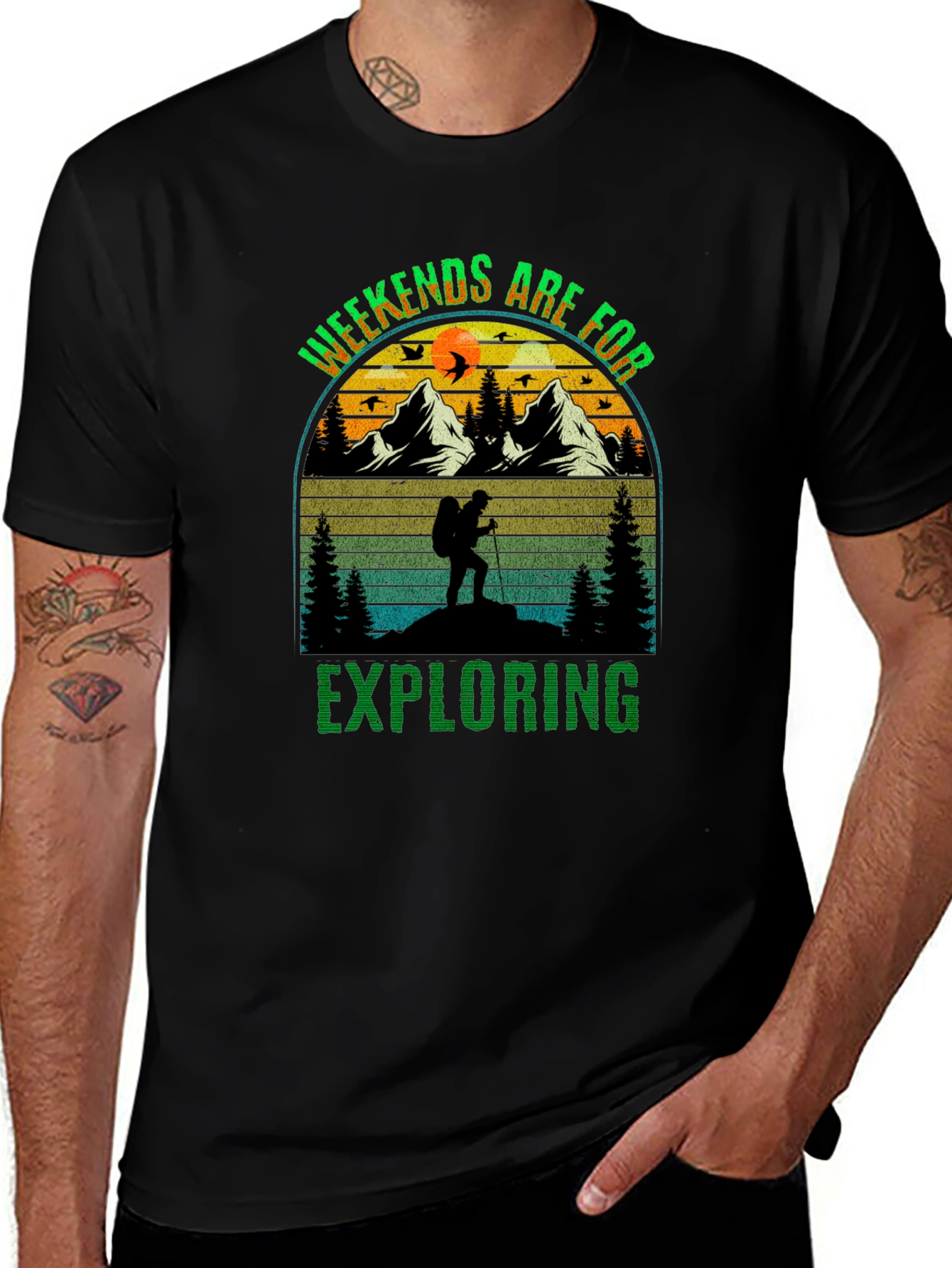 Variant 20 of Weekend Exploring Graphic Tee - Adventure Awaits!