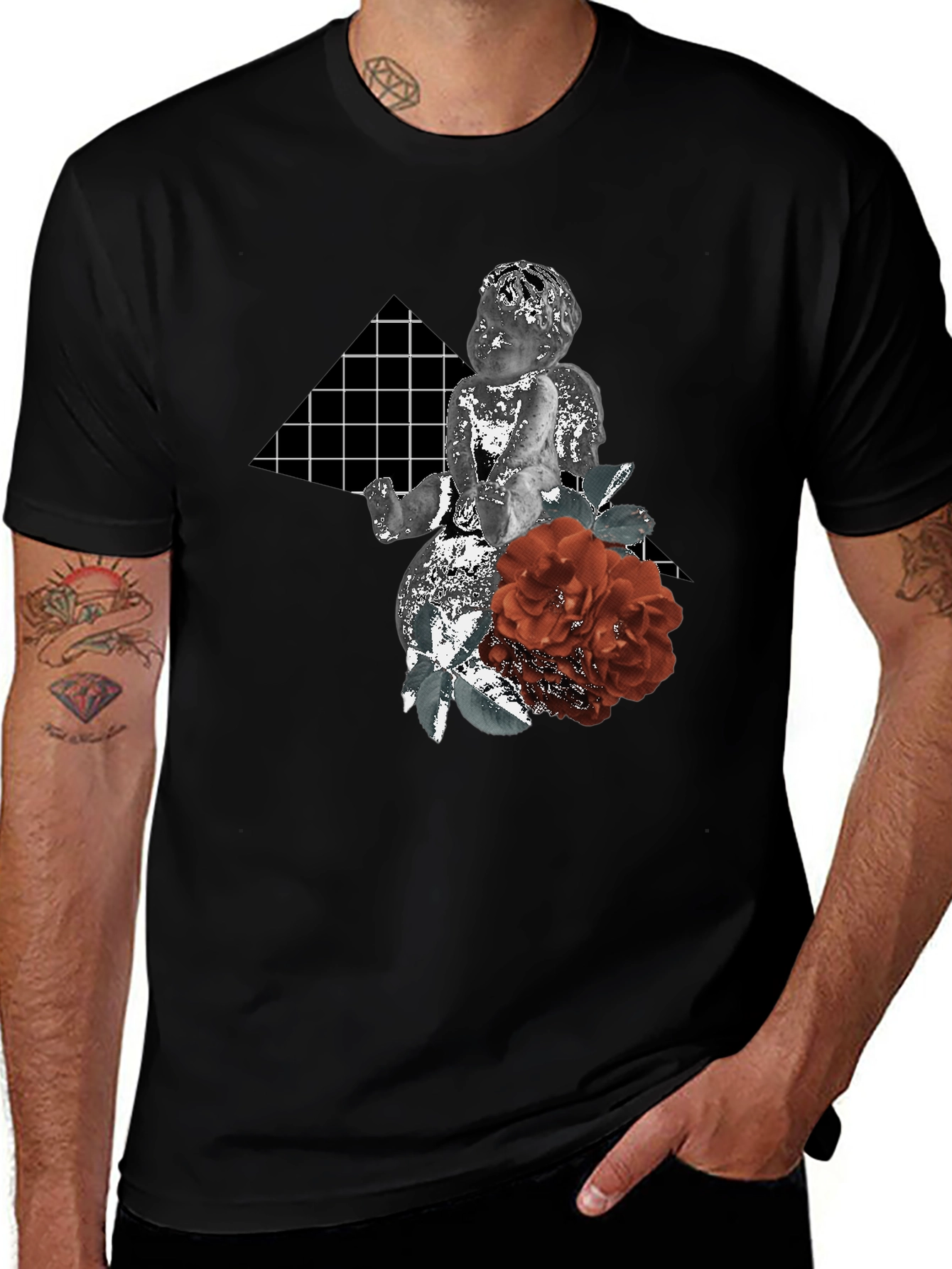 Variant 14 of Cherub & Roses Graphic Print T-Shirt