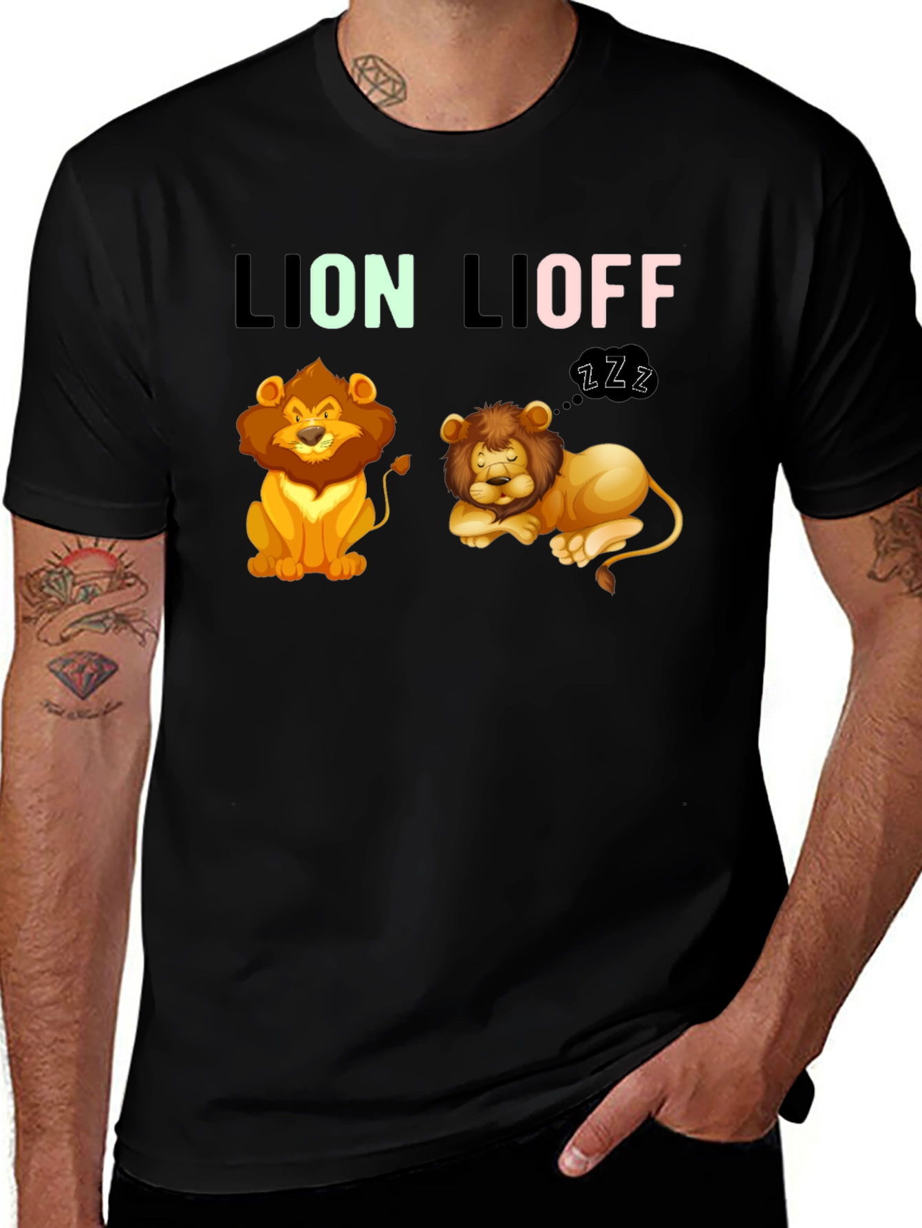 Variant 10 of Lion Lioff T-Shirt - Funny Graphic Tee