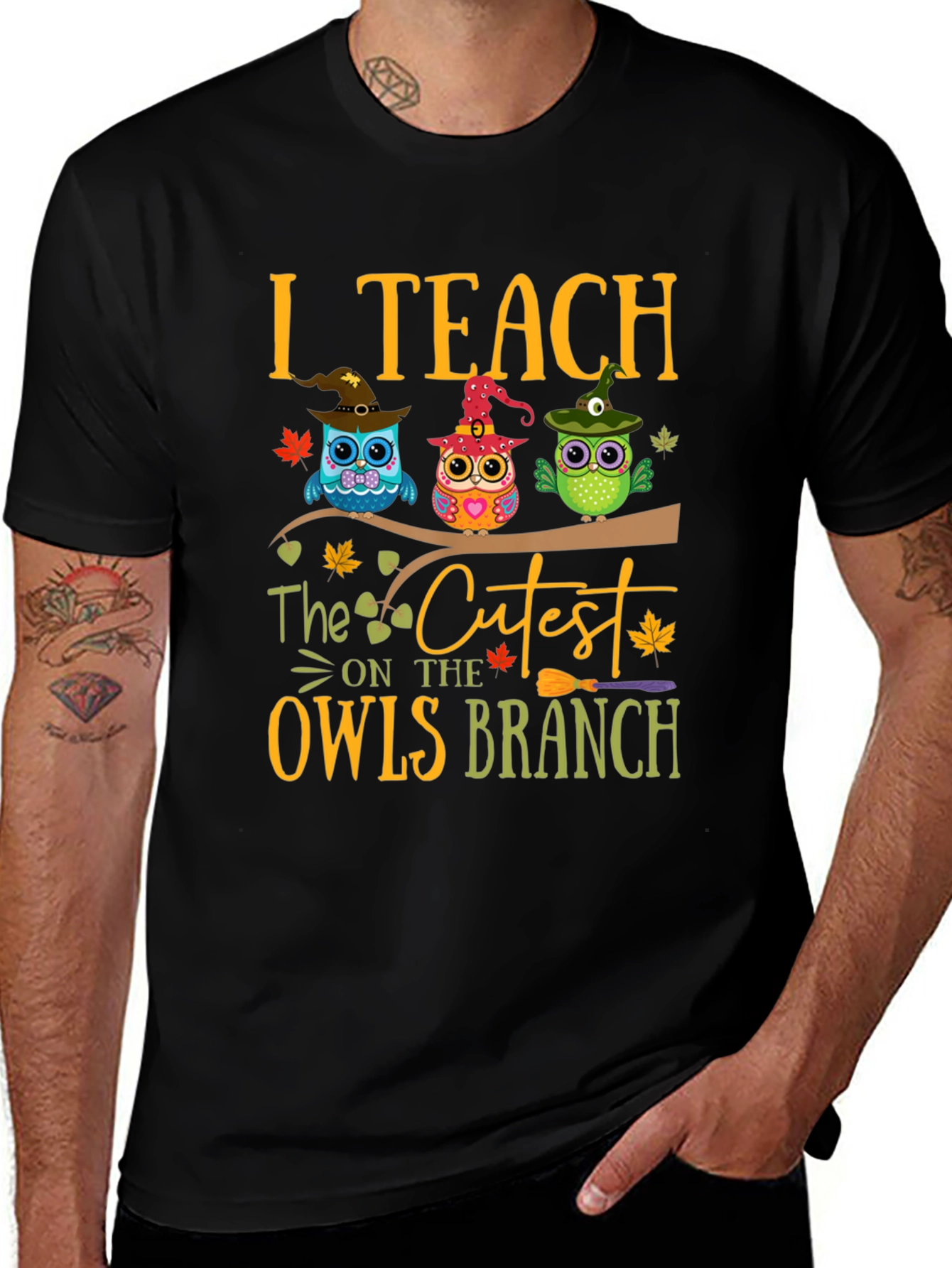 Variant 10 of I Teach The Cutest Owls Branch T-Shirt