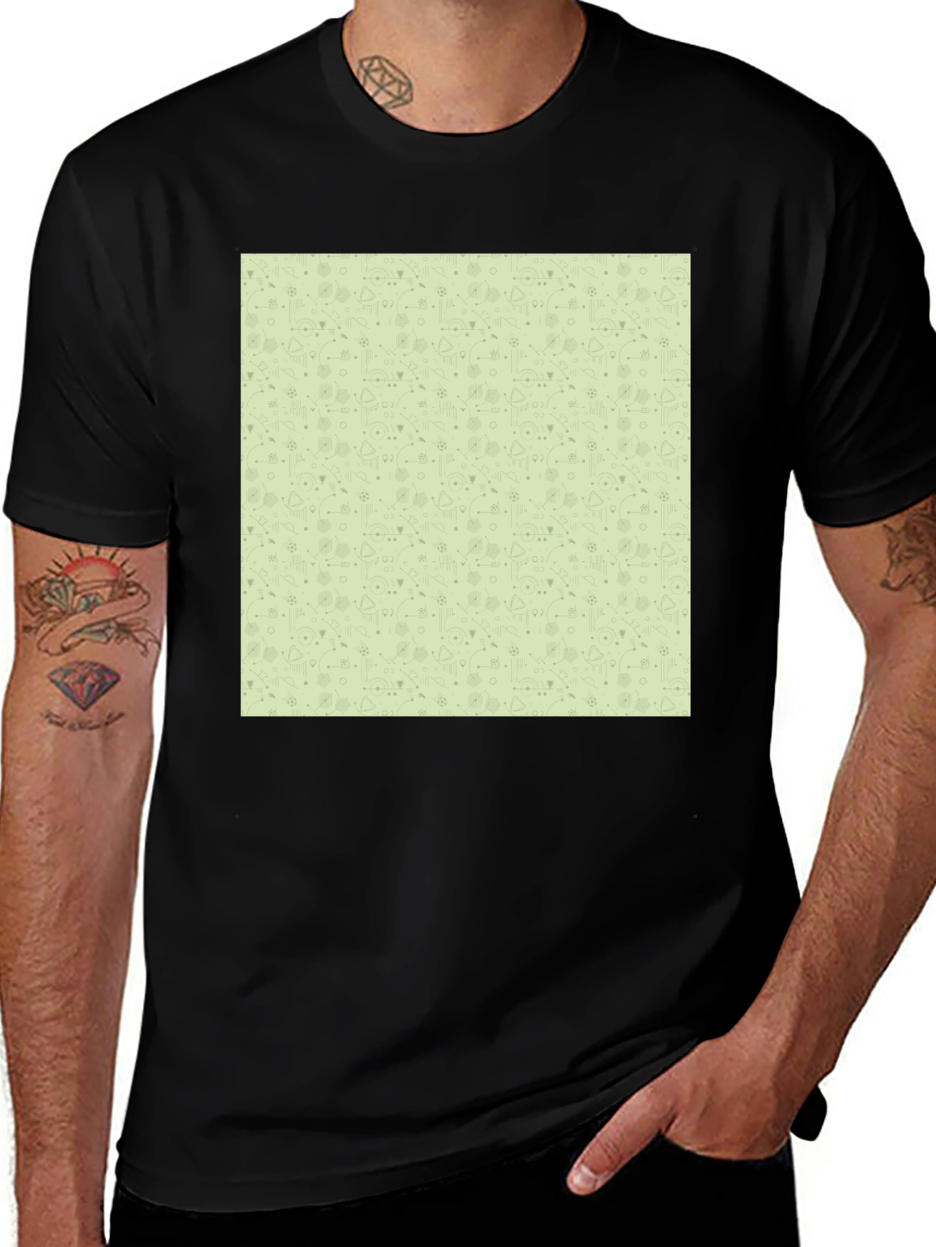 Variant 8 of Patterned Tee - Stylish Casual Wear