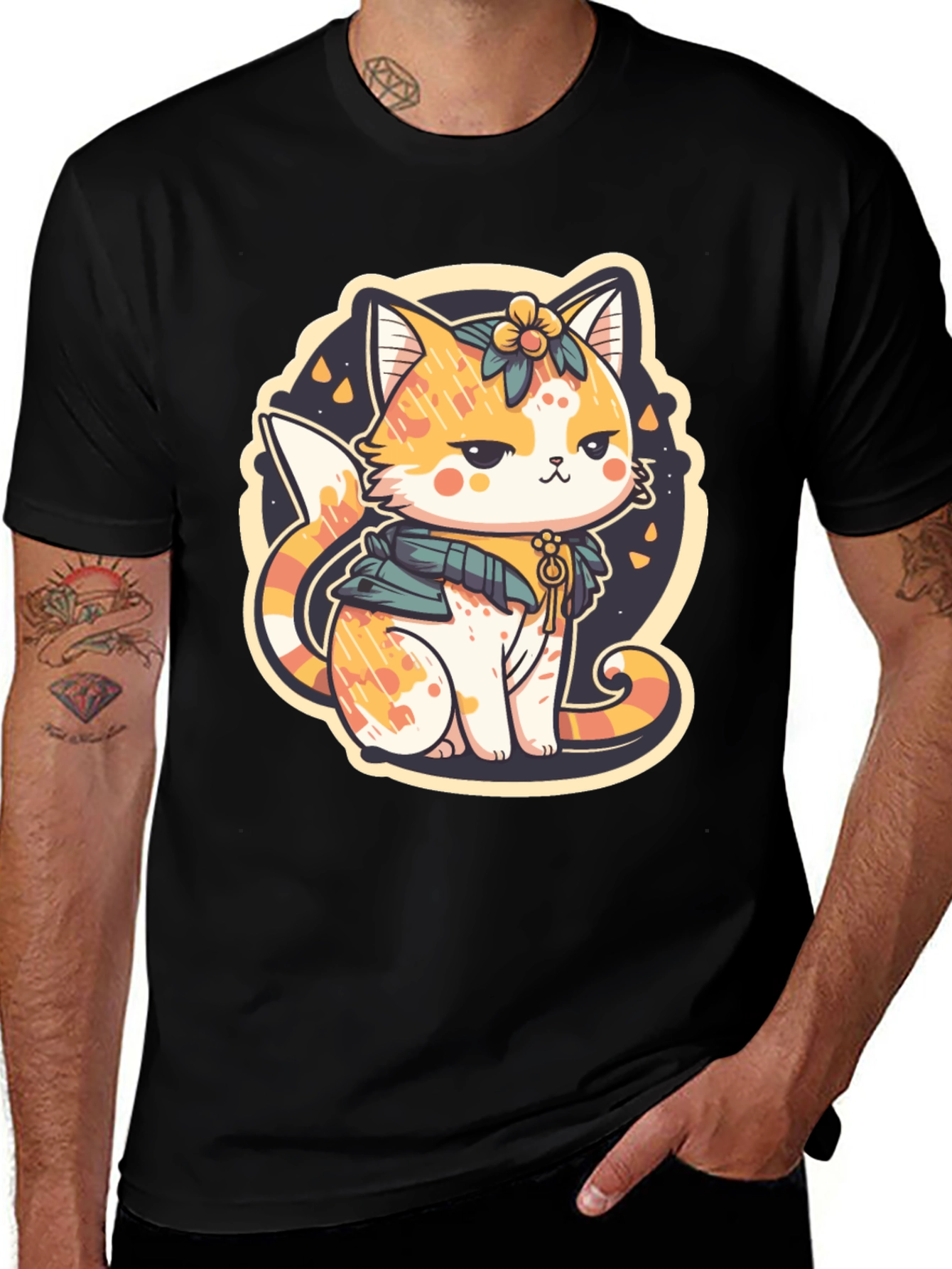 Variant 22 of Cute Cat Graphic Tee - Whimsical Kitten Design