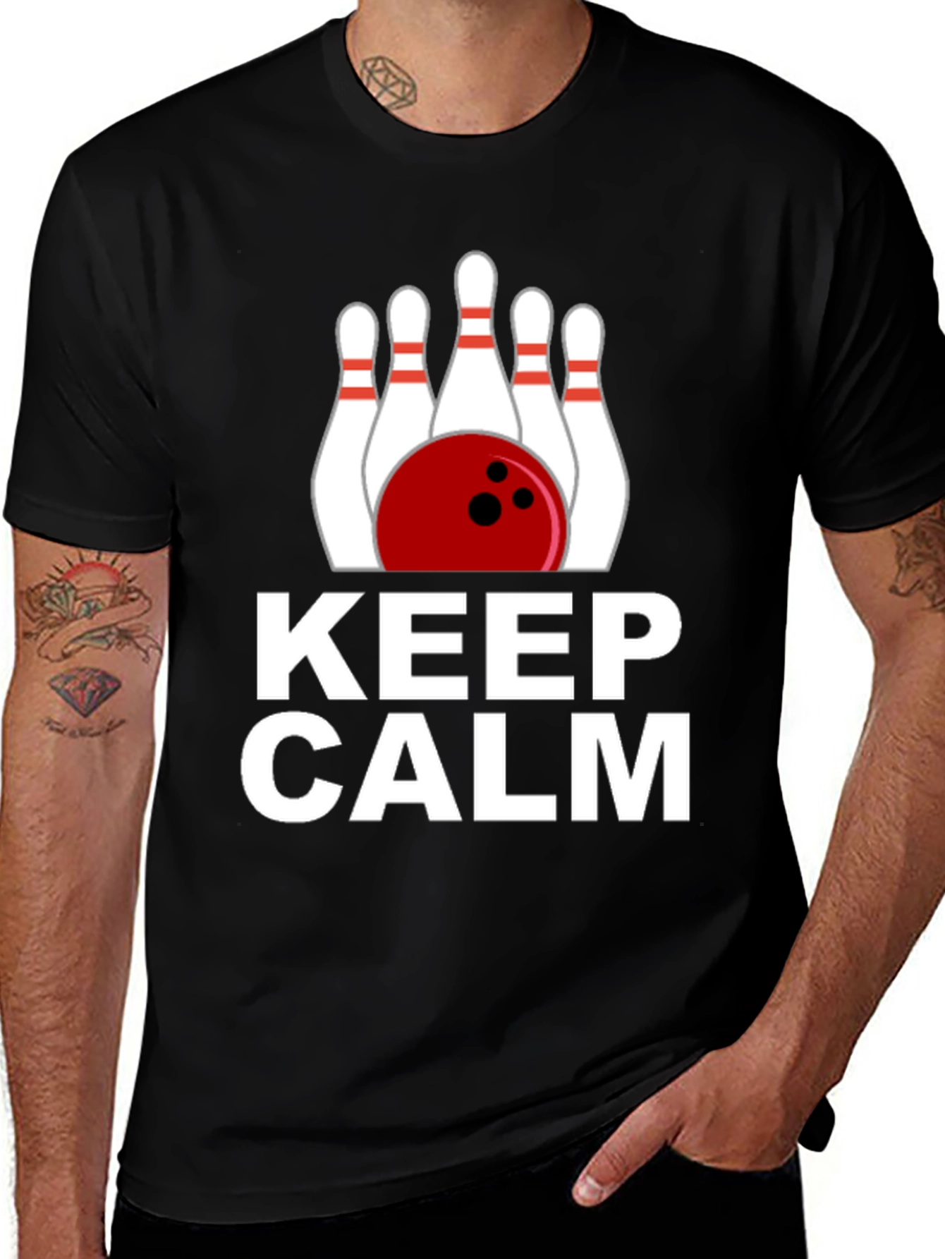 Variant 21 of Keep Calm Bowling T-Shirt - Novelty Bowler Tee
