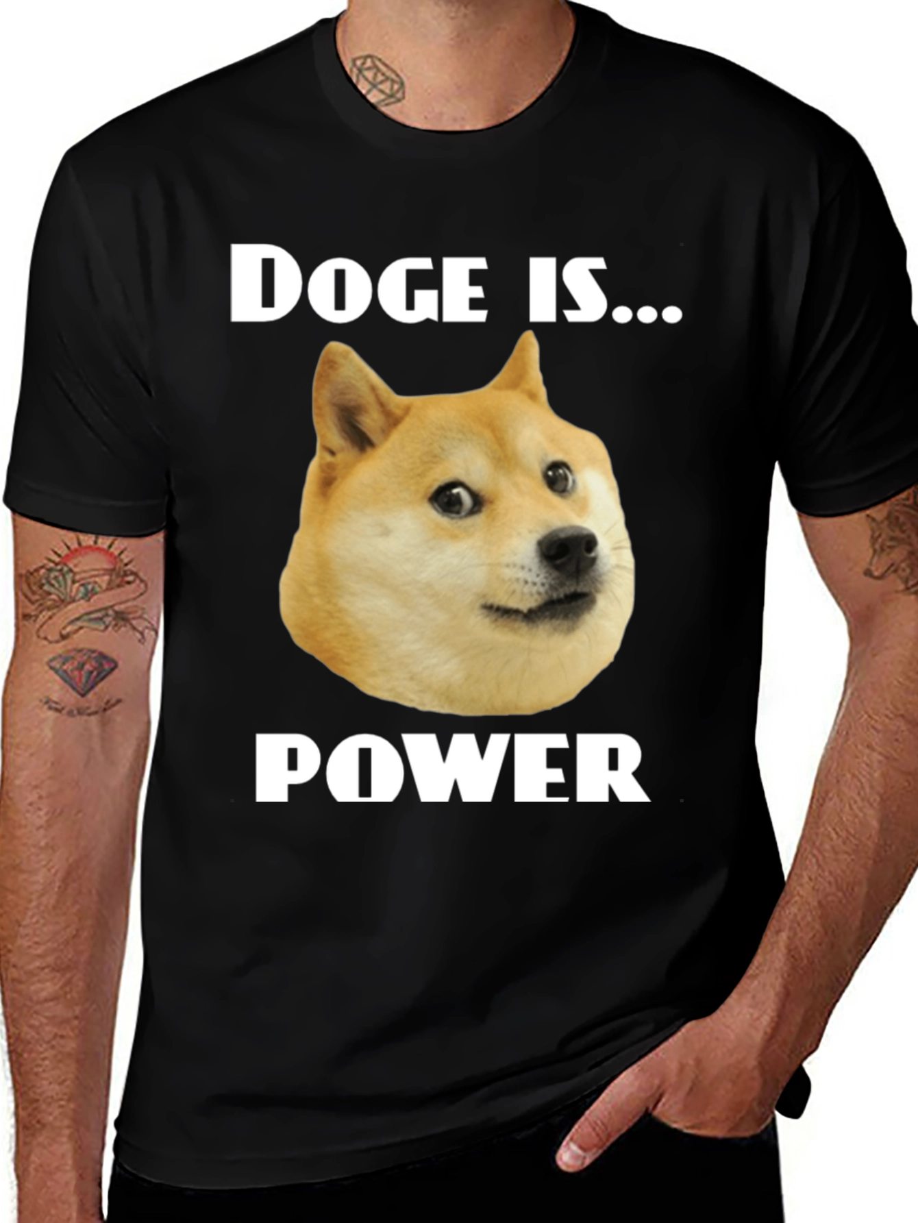 Doge Is Power T-Shirt - Meme Crypto Tee