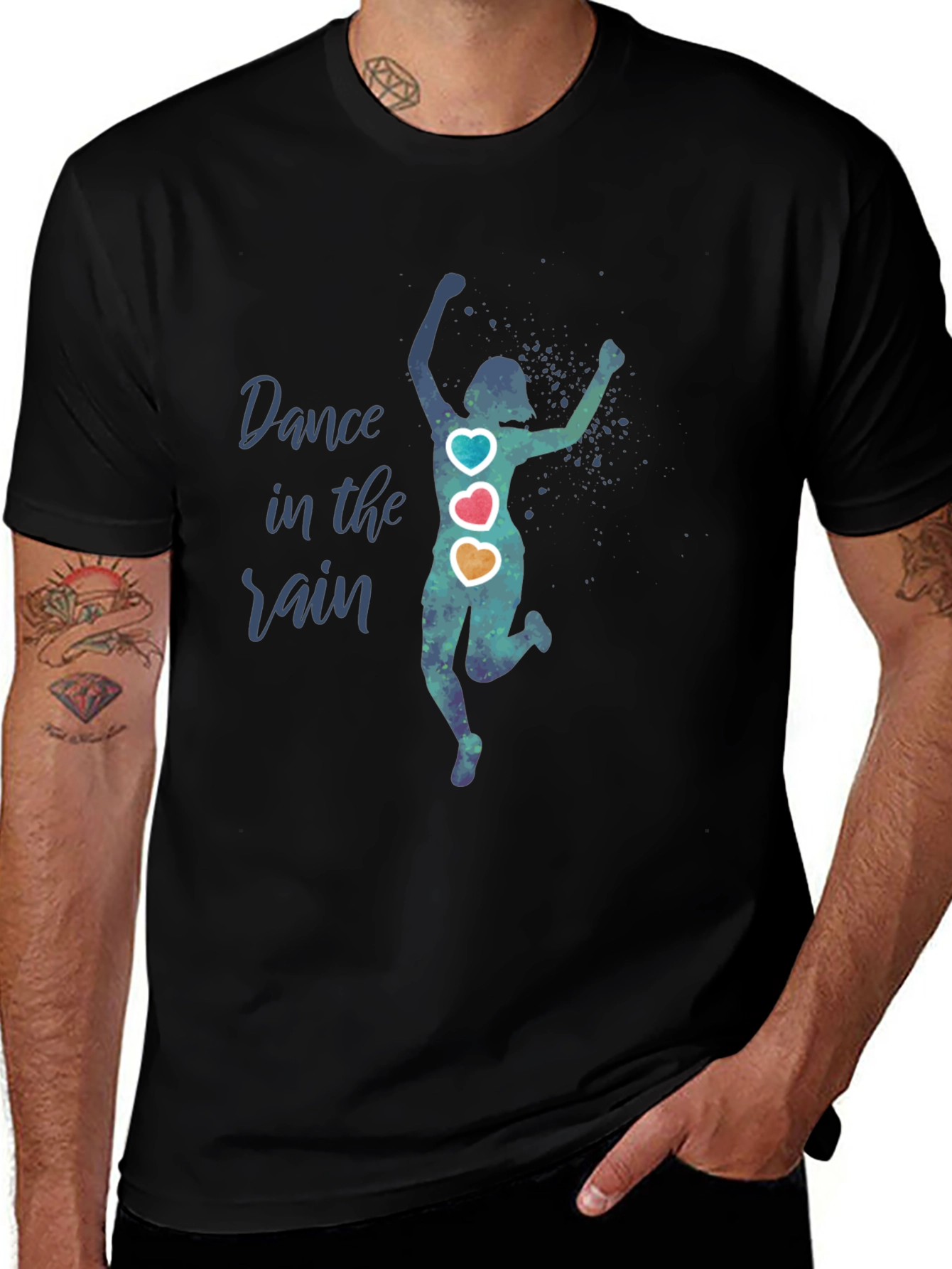 Variant 14 of Dance in the Rain T-Shirt - Artsy Graphic Tee