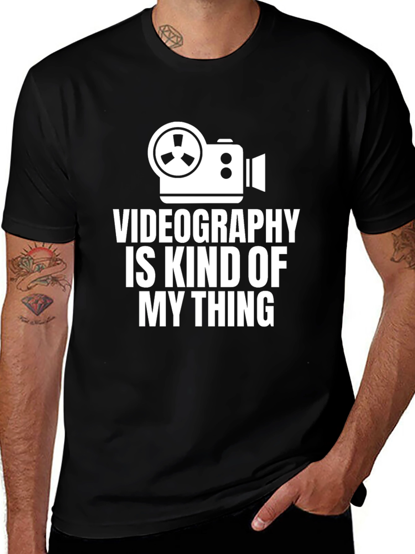 Variant 19 of Videography Is My Thing Black T-Shirt