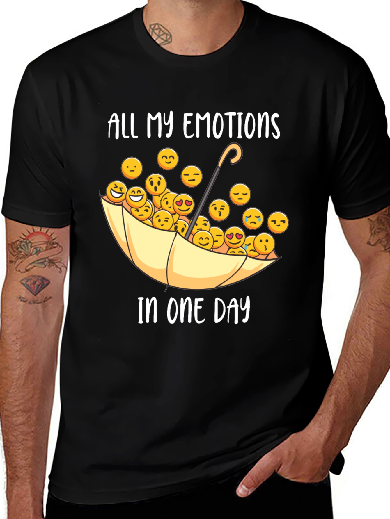 Emotional Day T-Shirt - Umbrella Emoji Tee