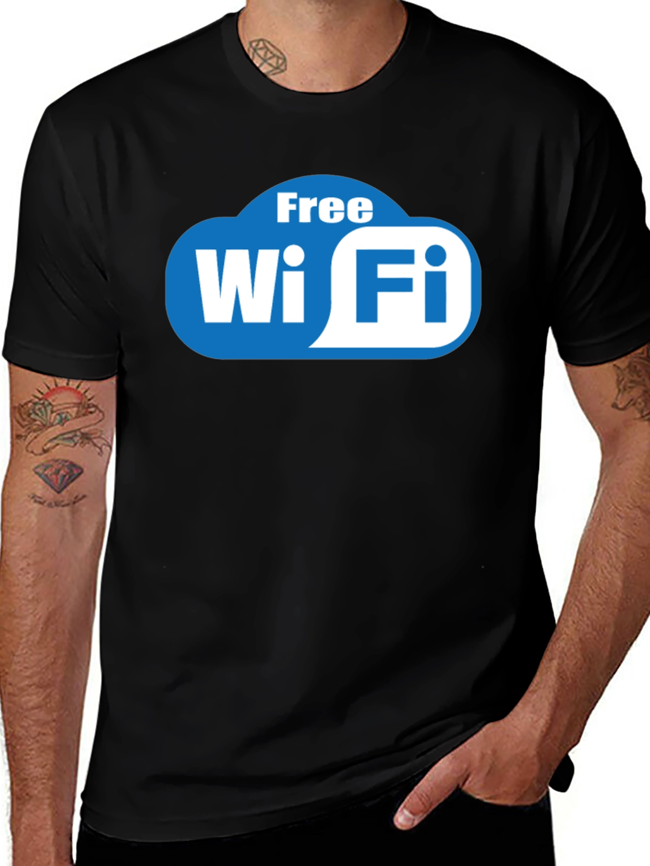 Free Wi-Fi Graphic Tee - Modern Comfort