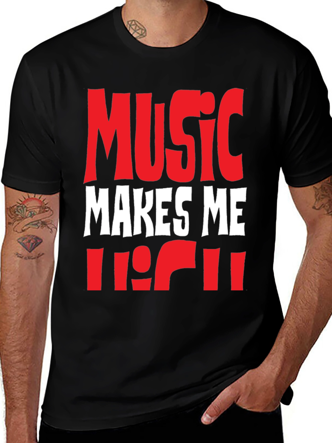 Variant 14 of Music Makes Me High Graphic Tee