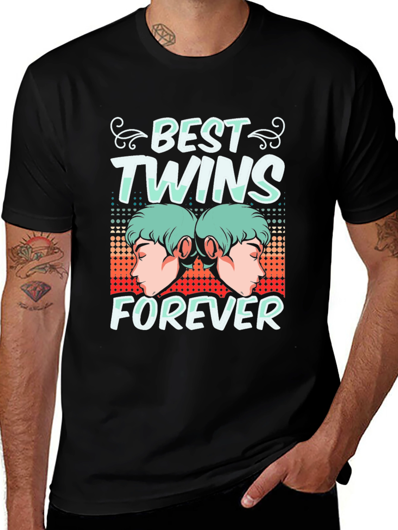 Variant 18 of Best Twins Forever T-Shirt - Matching Twin Gift