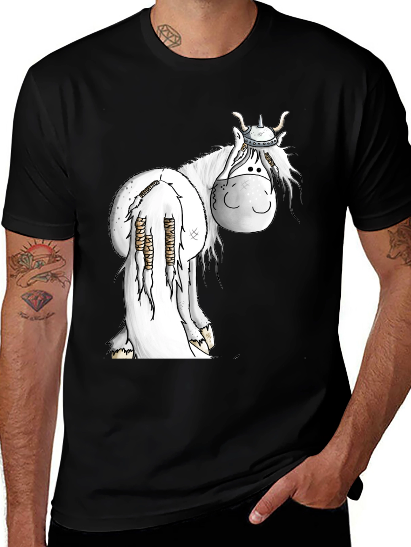 Variant 30 of Viking Horse Black T-Shirt