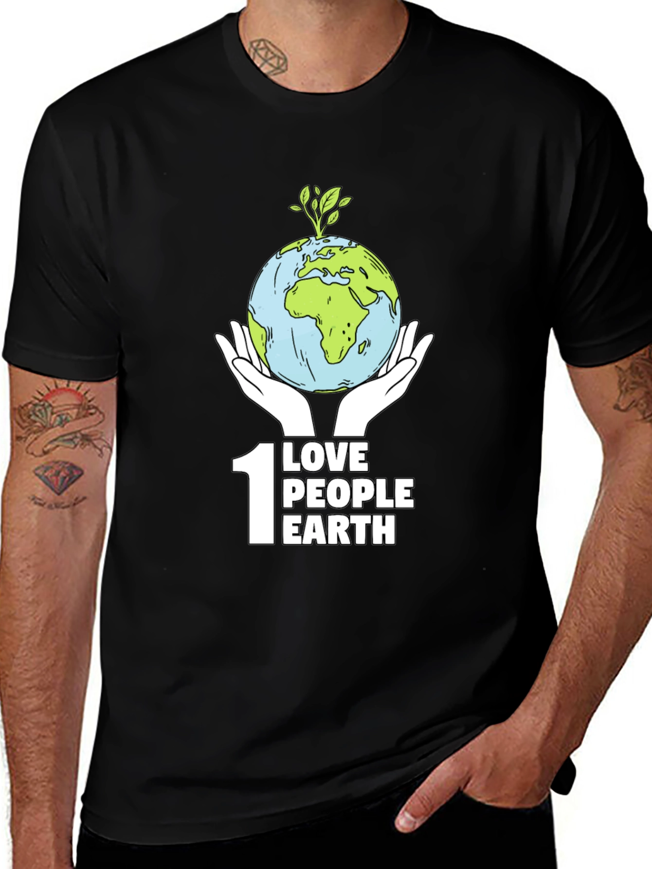 Earth Love Graphic Tee - Eco Friendly T-Shirt