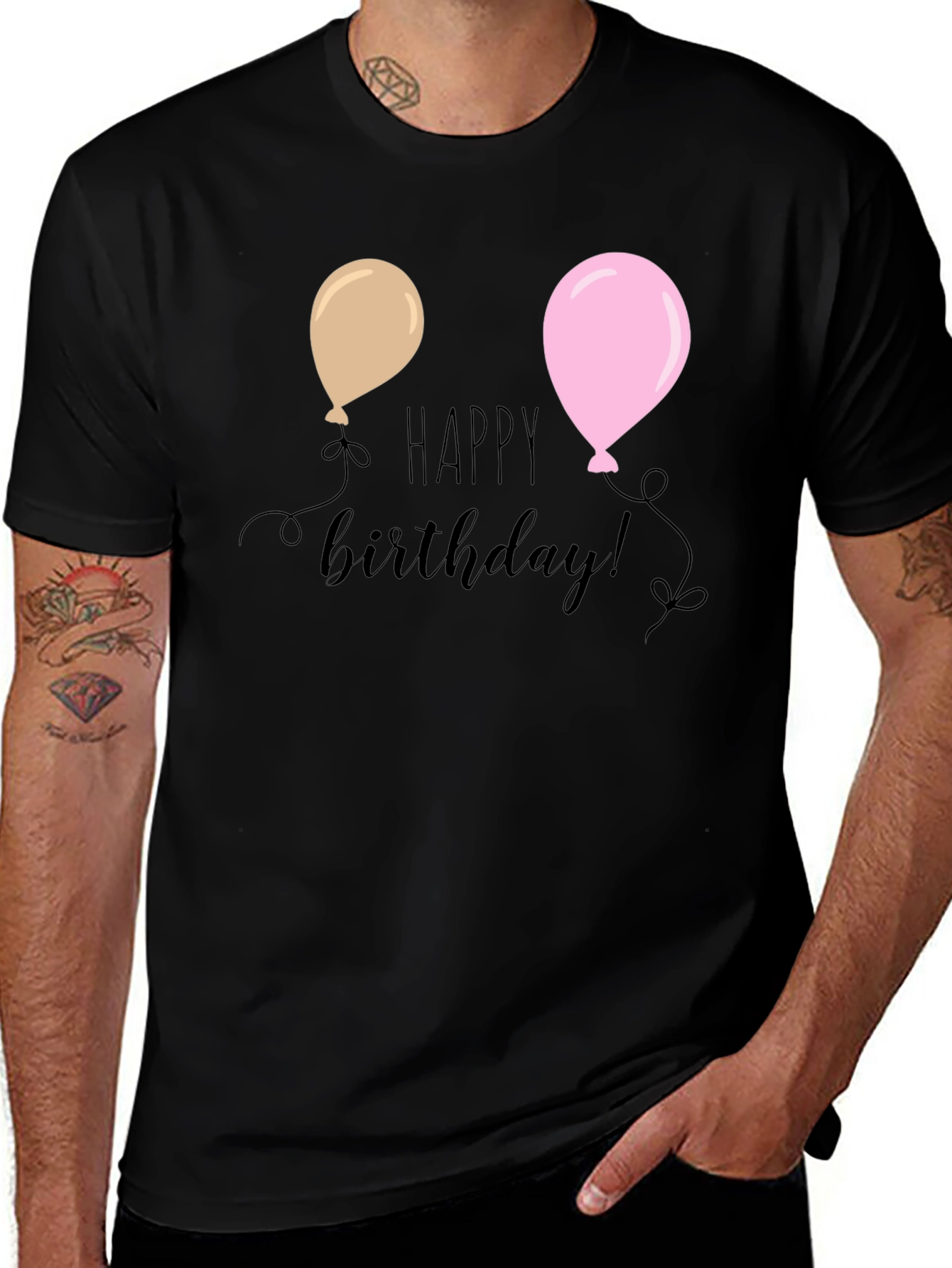 Happy Birthday Balloon Graphic T-Shirt