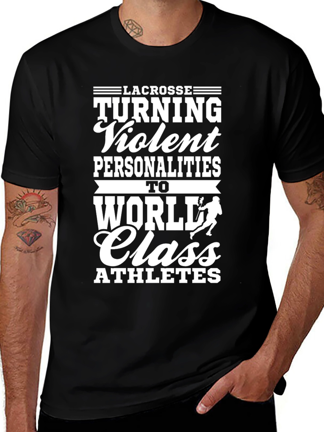 Variant 2 of Lacrosse Violent Personalities T-Shirt