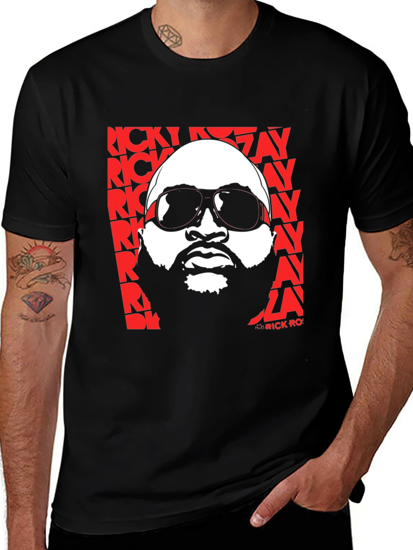 Variant 14 of Rick Ross Graphic Print Crew Neck T-Shirt