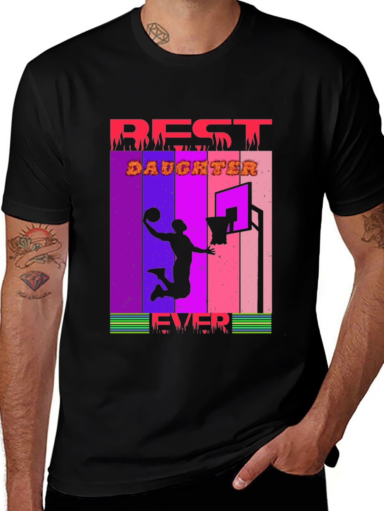 Variant 3 of Best Daughter Ever Basketball Graphic T-Shirt