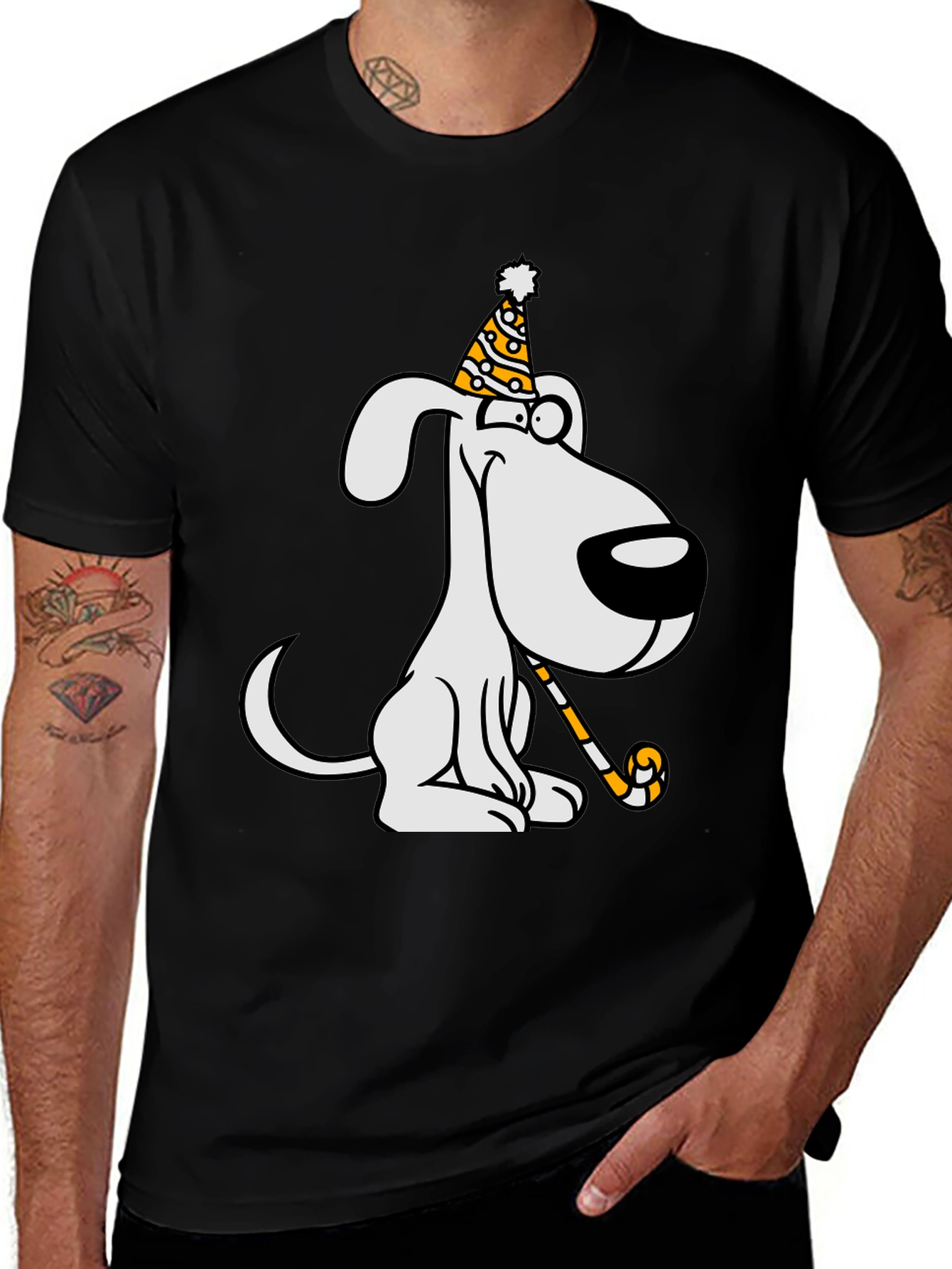 Variant 3 of Cartoon Dog Party T-Shirt