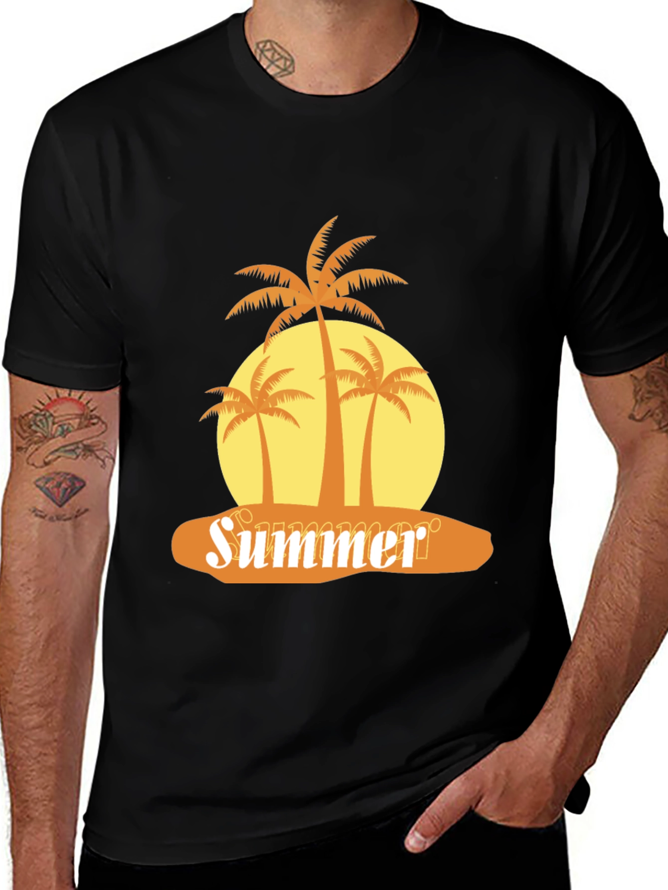 Variant 20 of Summer Palm Tree Graphic T-Shirt