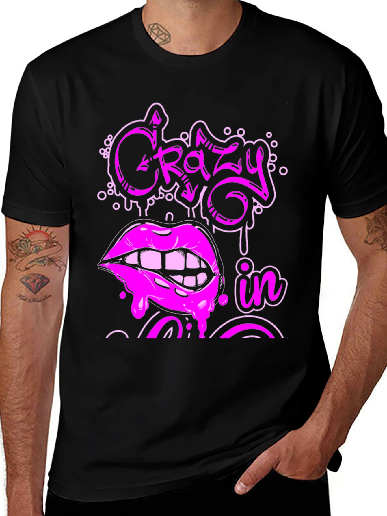 Crazy In Lips Graphic Tee